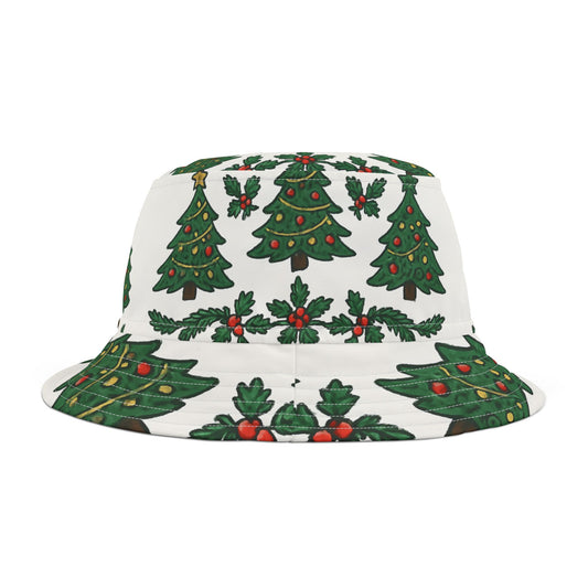 Christmas Tree Pattern Bucket Hat