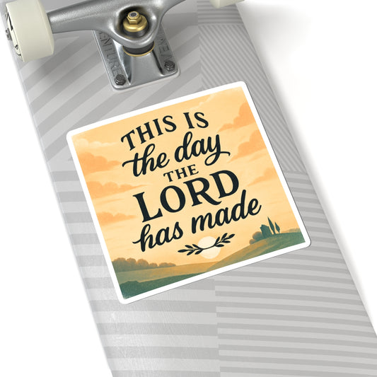 Inspirational Christian Sticker — "This Is the Day the Lord Has Made"