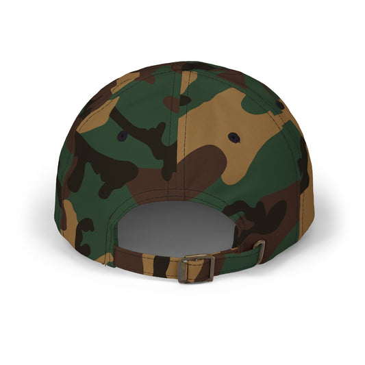 Camo Dad Cap — Embroidered 'Be Grateful Be Kind' Heart