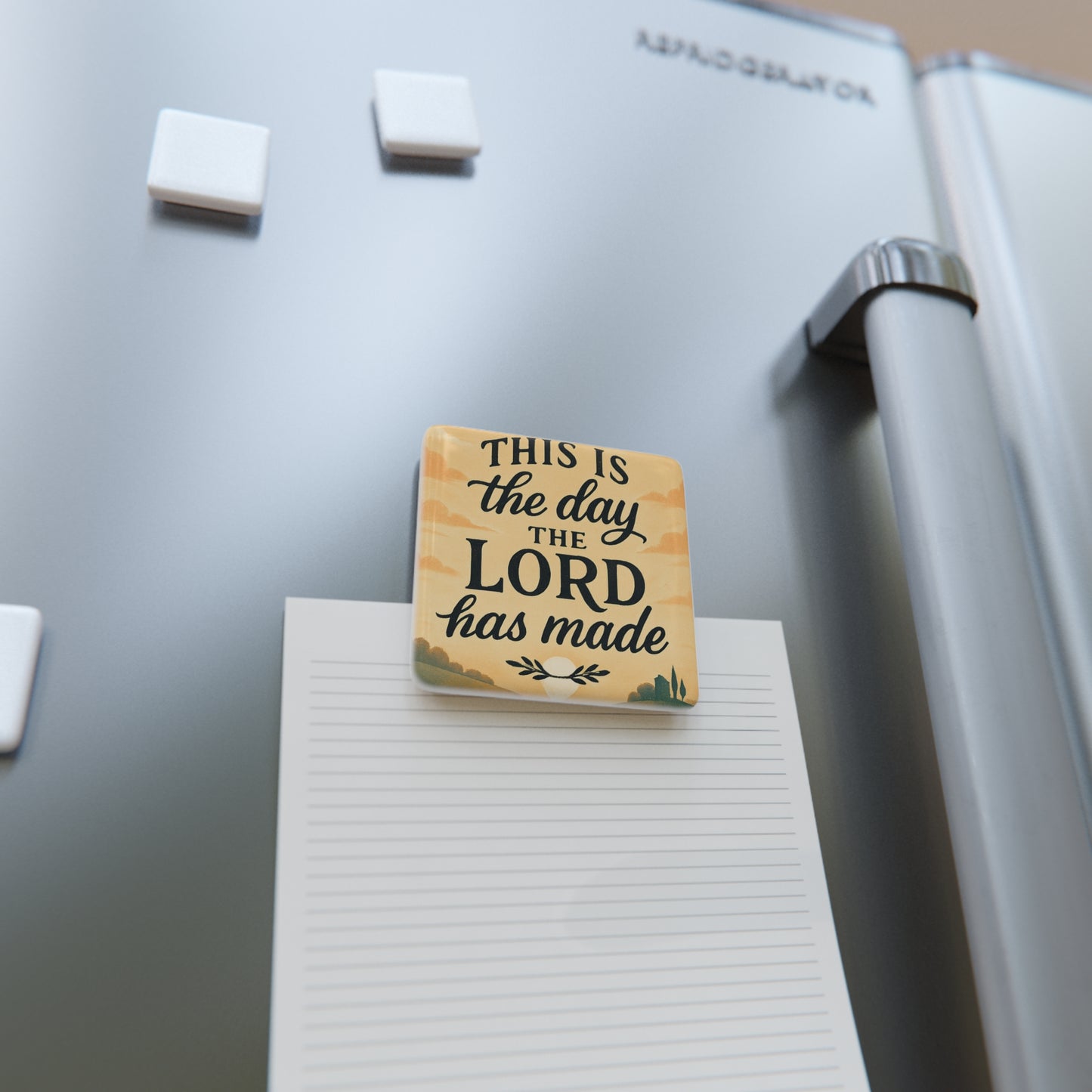 Porcelain Magnet — "This Is The Day The Lord Has Made" Christian Inspirational Decor
