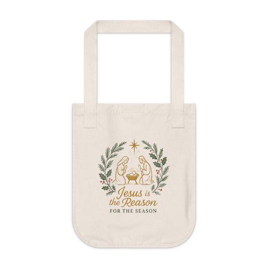 Jesus Is The Reason Nativity Christmas Tote Bag