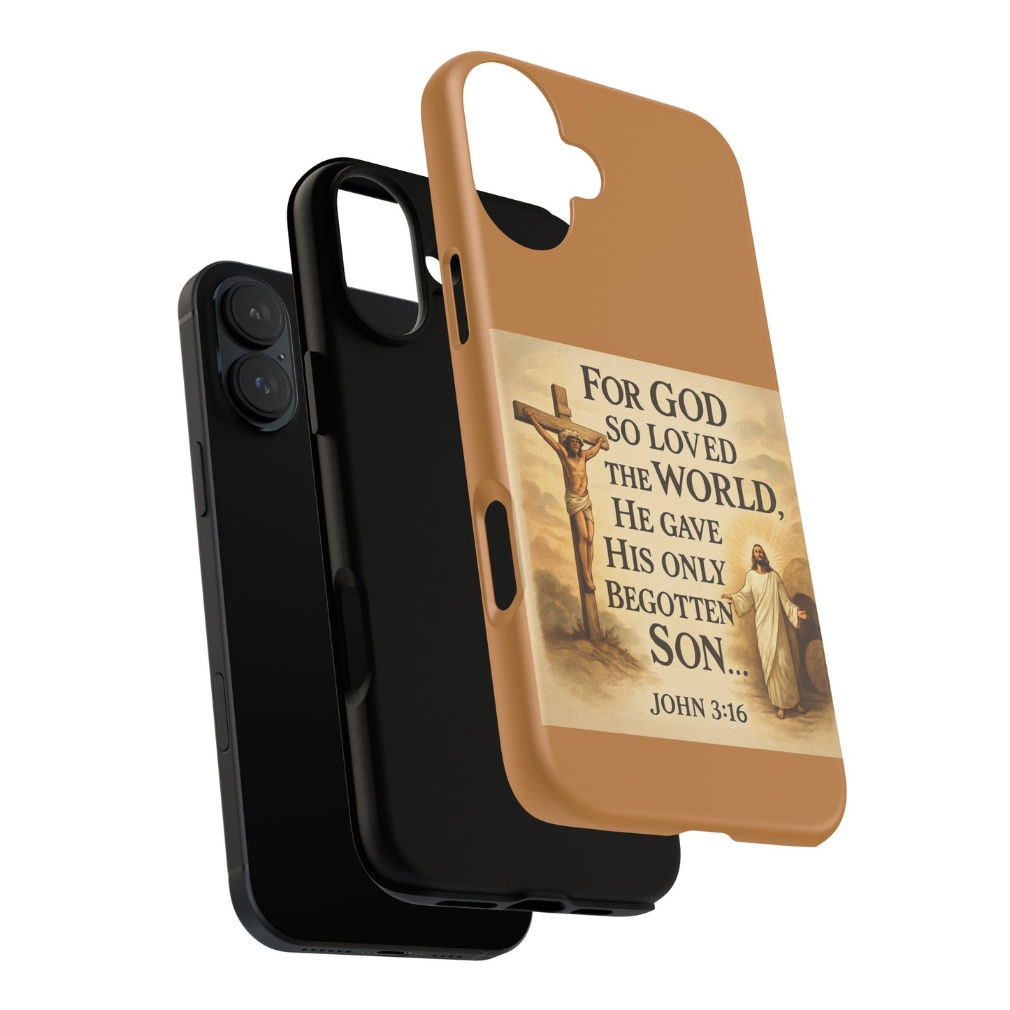 Christian John 3:16 Phone Case – 'For God So Loved the World' Tough Protective Cover
