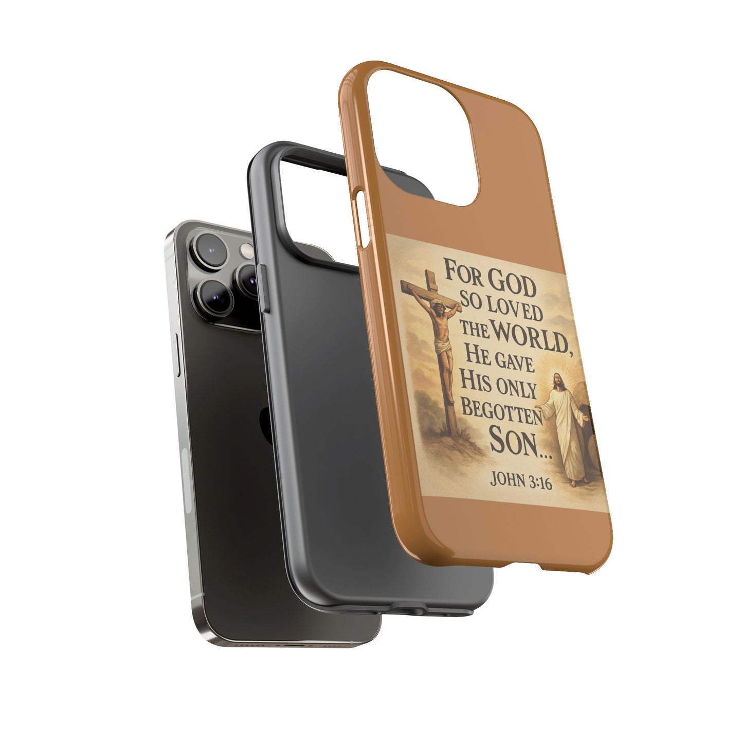 Christian John 3:16 Phone Case – 'For God So Loved the World' Tough Protective Cover