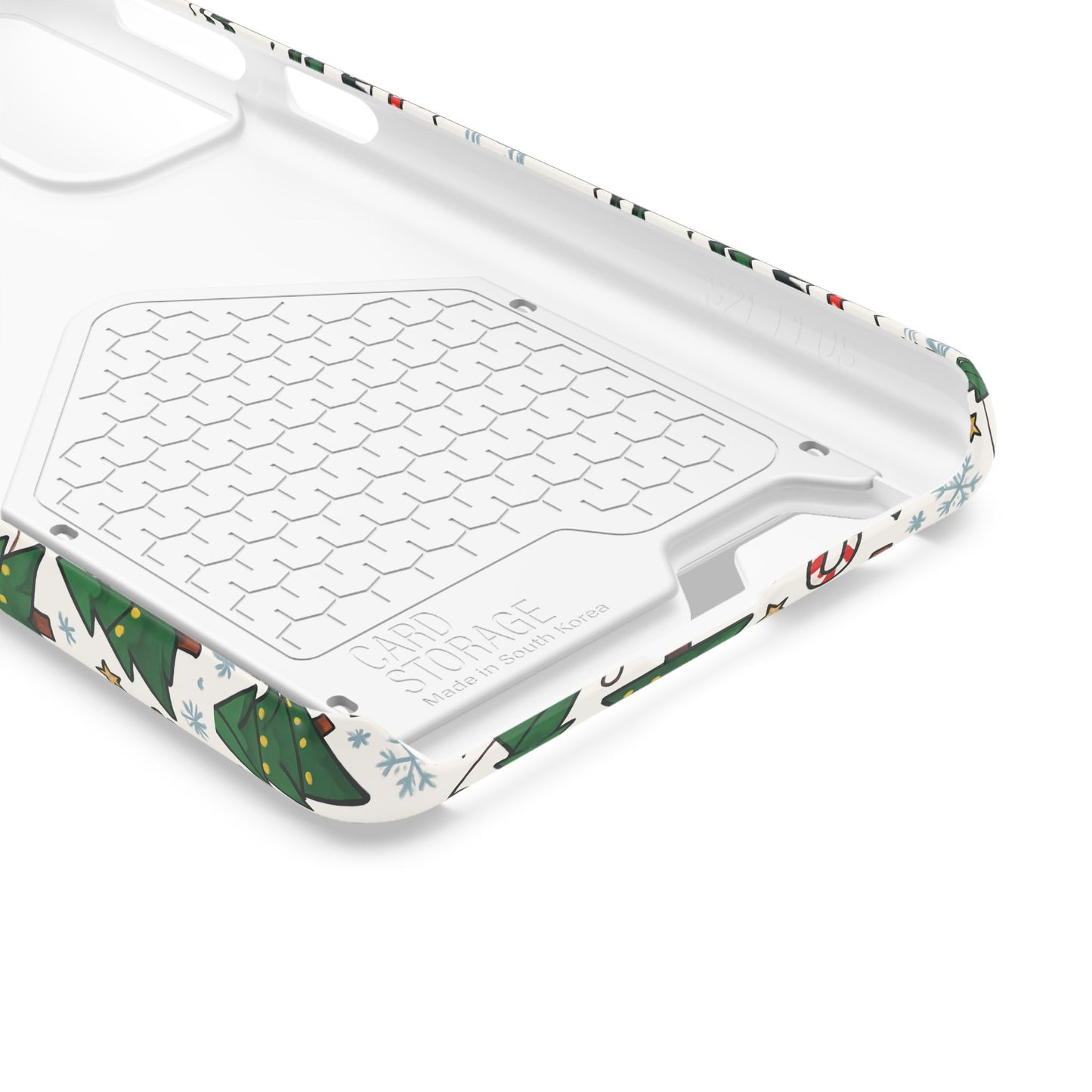 Festive Christmas Trees Phone Card Case – Holiday Candy Cane & Gift Pattern