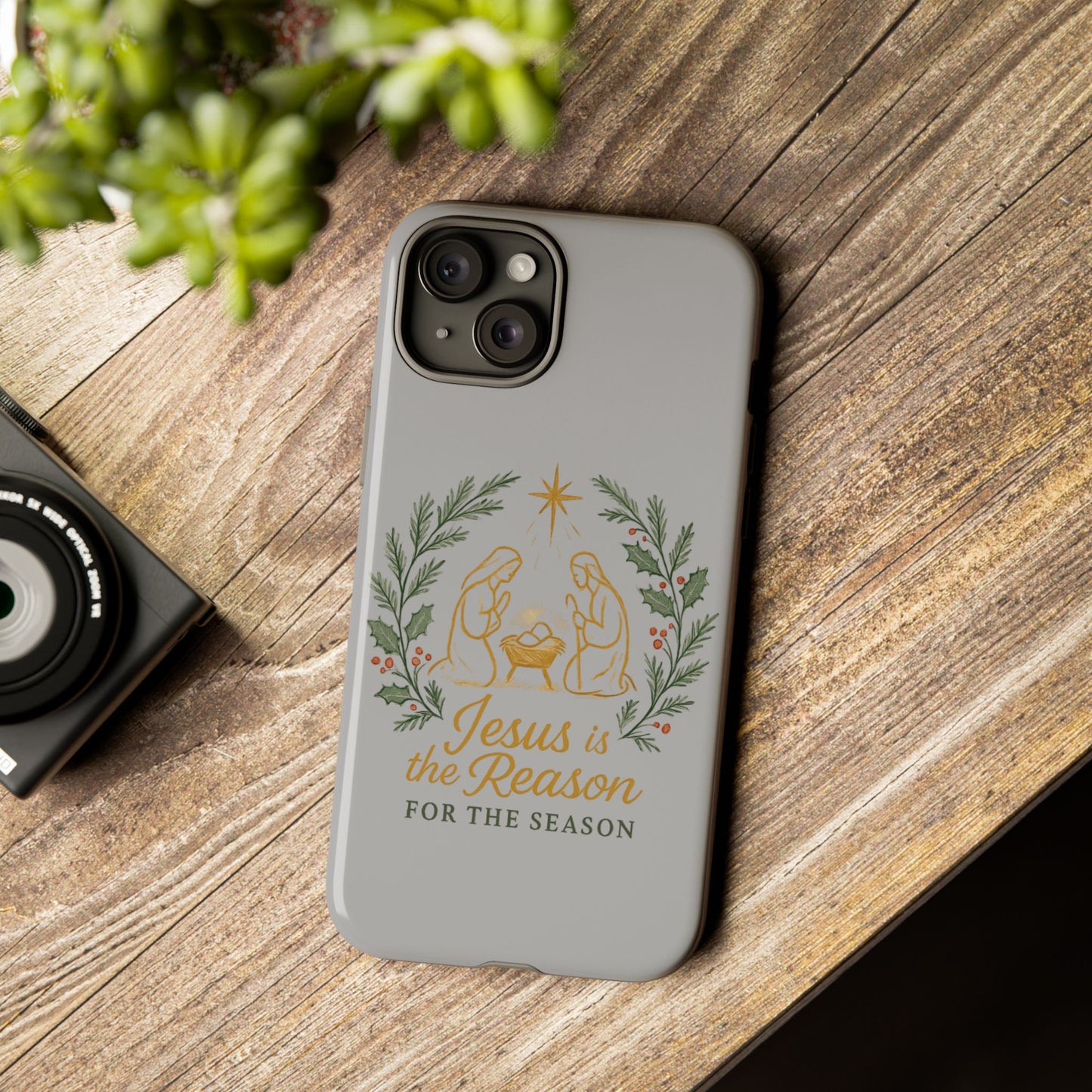 Jesus Is the Reason Phone Case — Nativity Christian Christmas Phone Cover