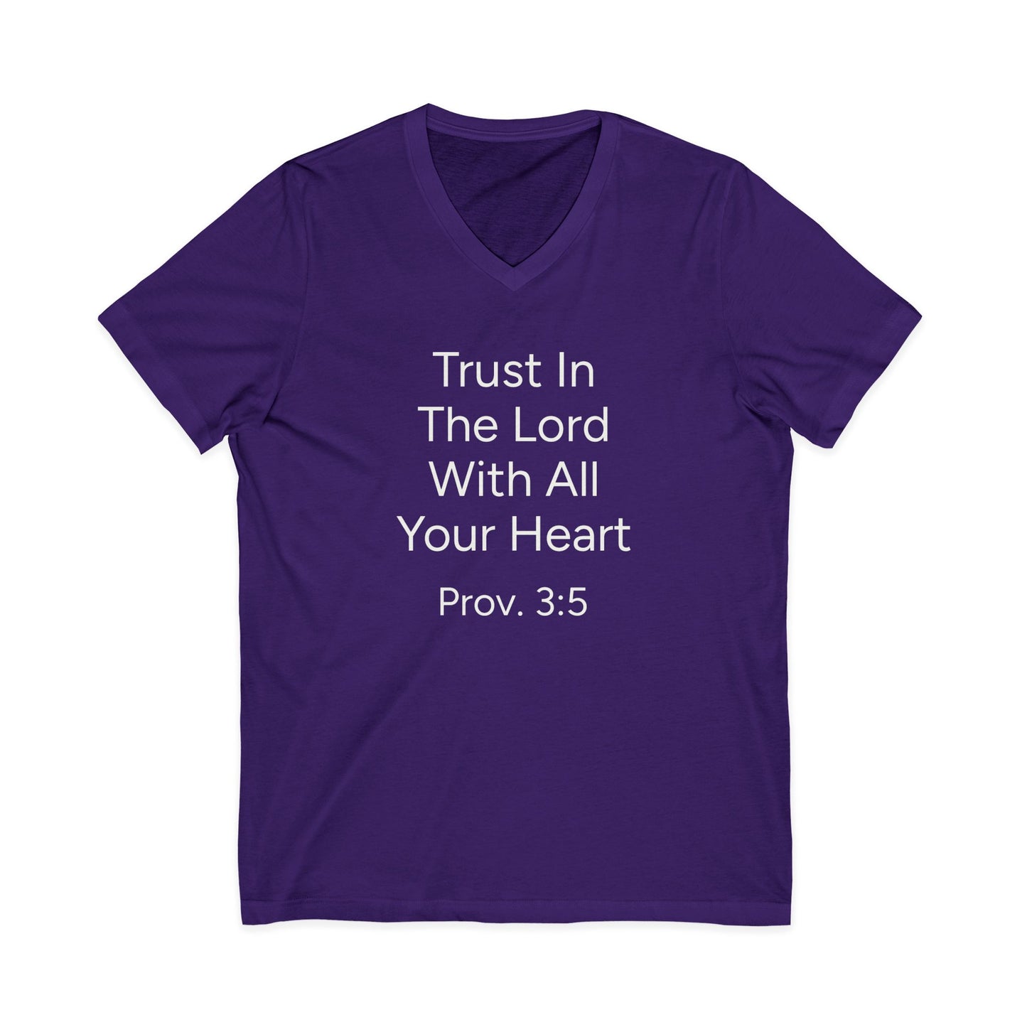 Christian Inspirational V-Neck Tee - Trust In The Lord