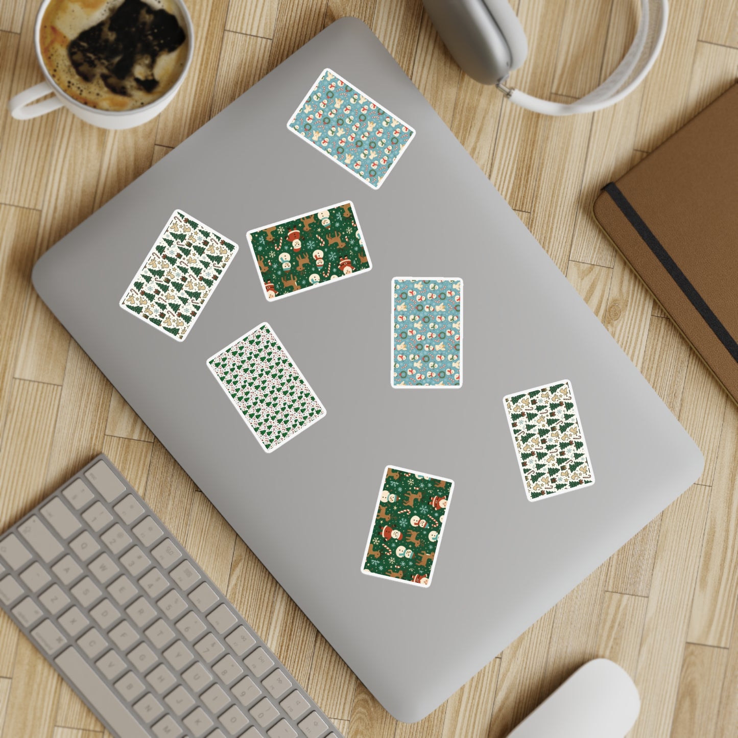 Holographic Holiday Sticker Sheets — 10-Pack Christmas Window Decals