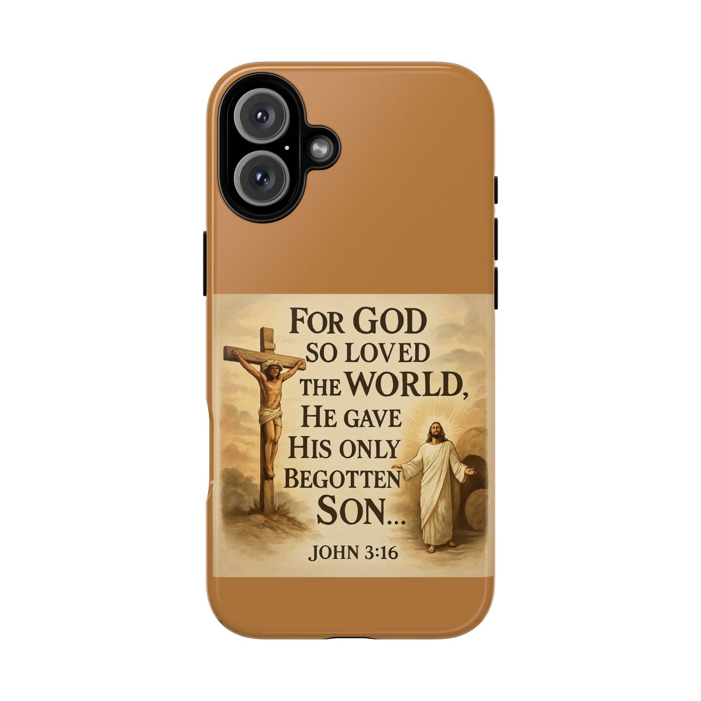 Christian John 3:16 Phone Case – 'For God So Loved the World' Tough Protective Cover