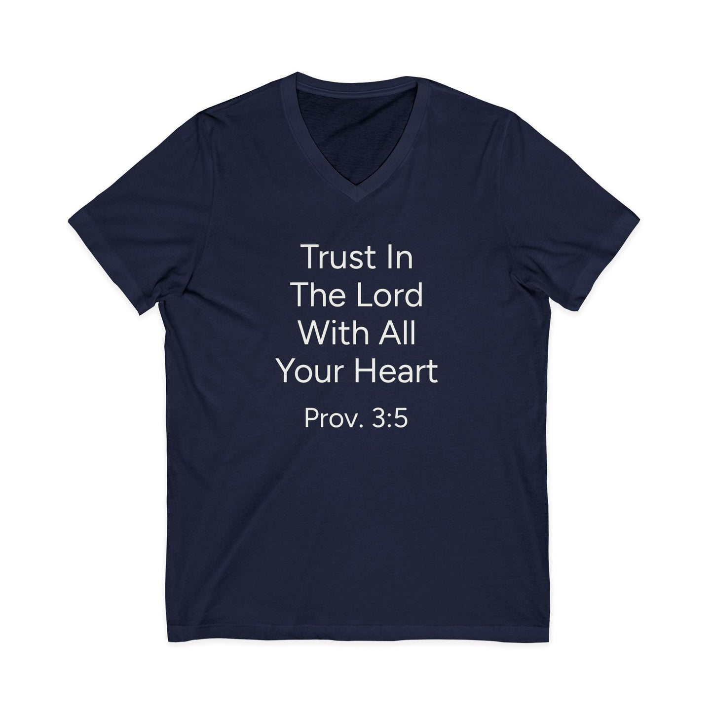 Christian Inspirational V-Neck Tee - Trust In The Lord