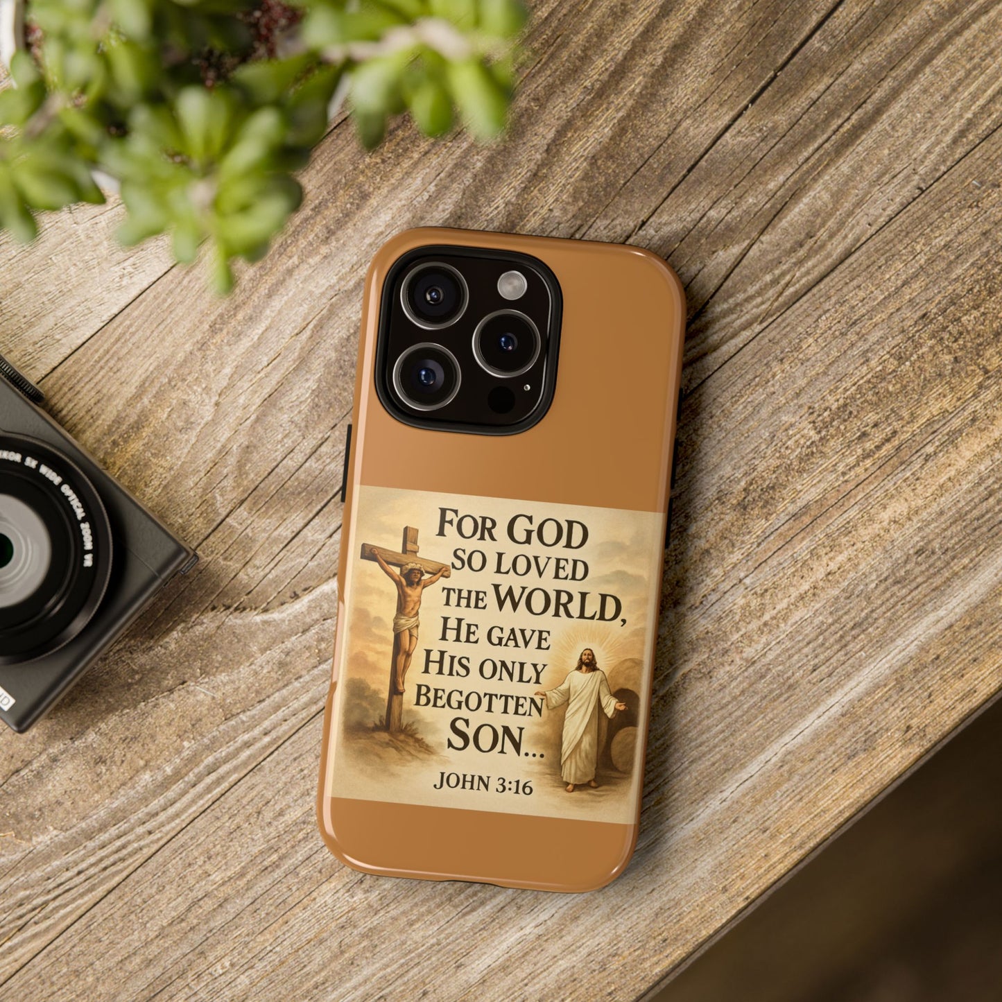 Christian John 3:16 Phone Case – 'For God So Loved the World' Tough Protective Cover