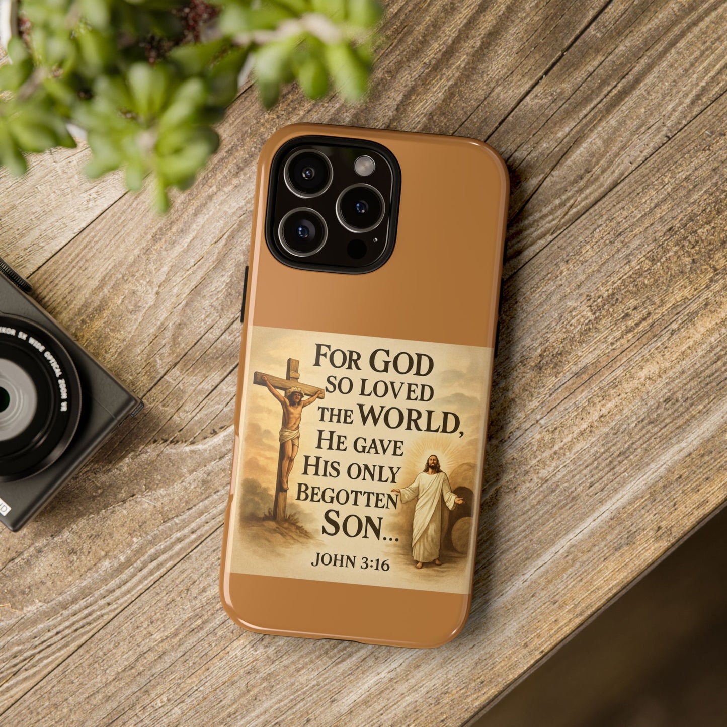 Christian John 3:16 Phone Case – 'For God So Loved the World' Tough Protective Cover