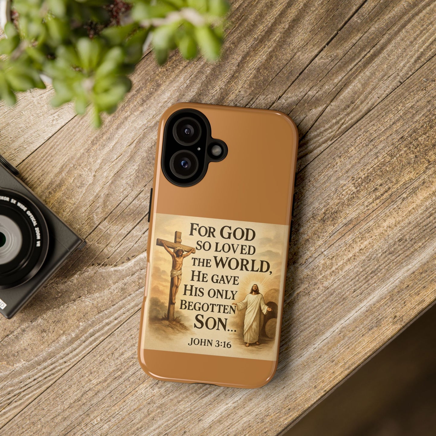 Christian John 3:16 Phone Case – 'For God So Loved the World' Tough Protective Cover