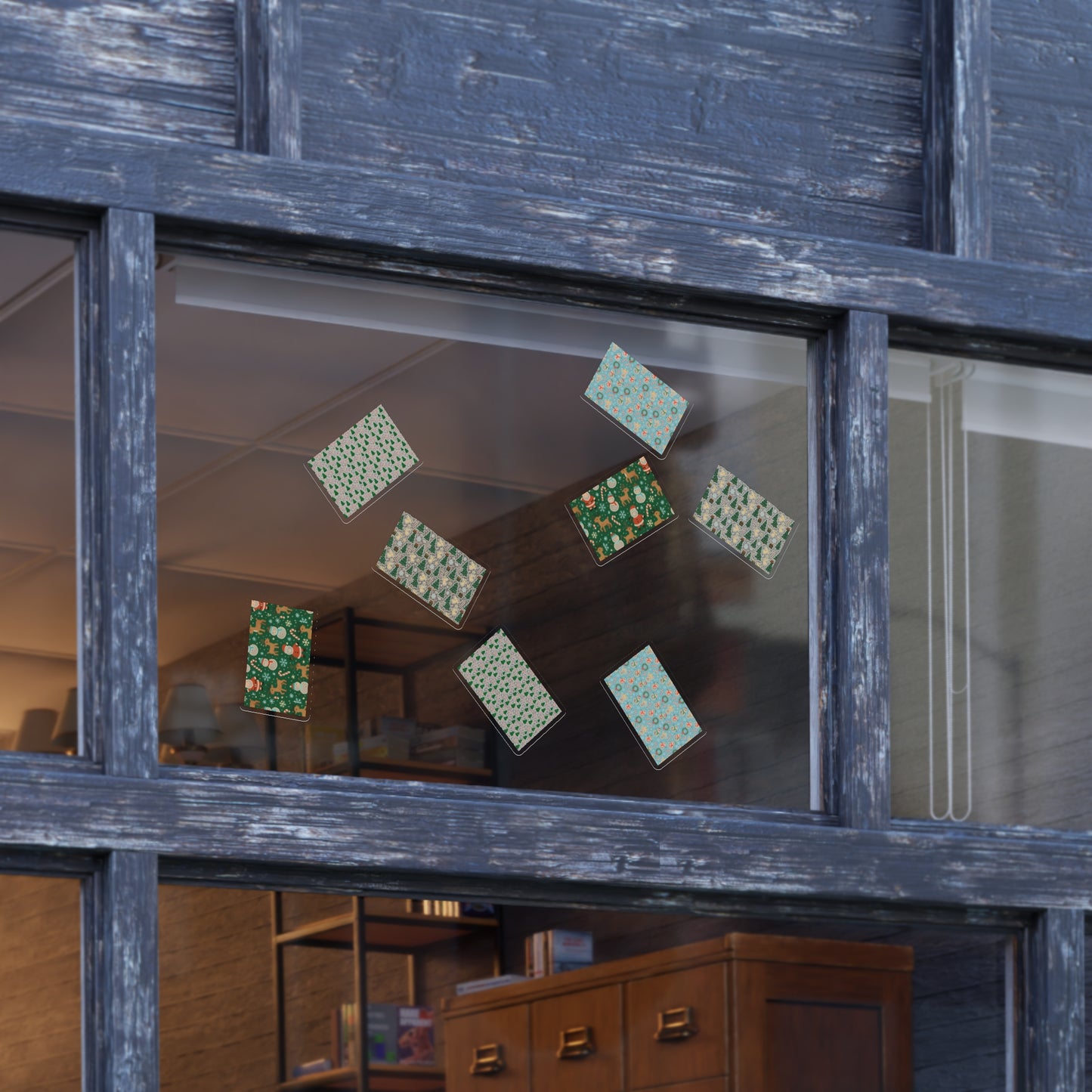 Holographic Holiday Sticker Sheets — 10-Pack Christmas Window Decals