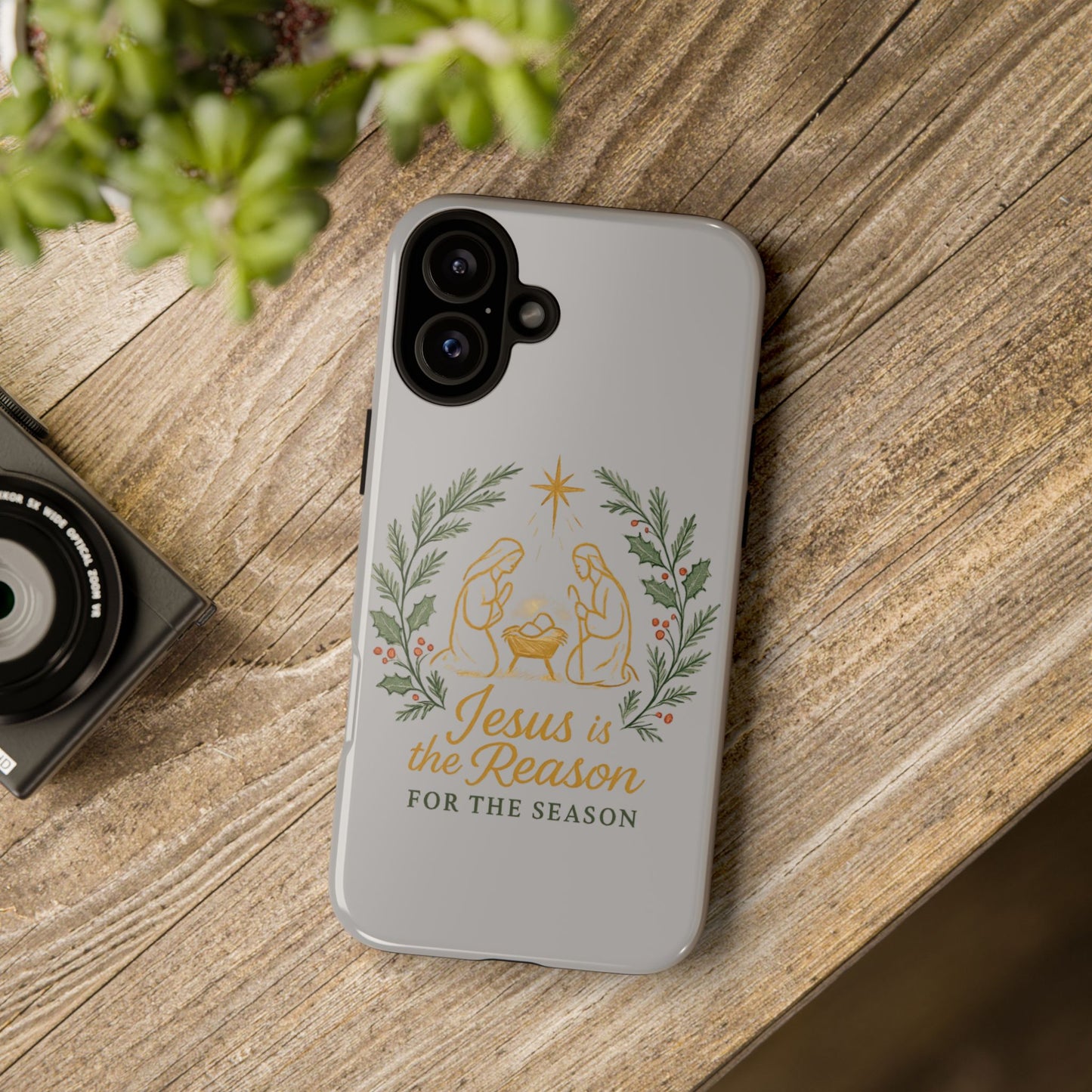 Jesus Is the Reason Phone Case — Nativity Christian Christmas Phone Cover