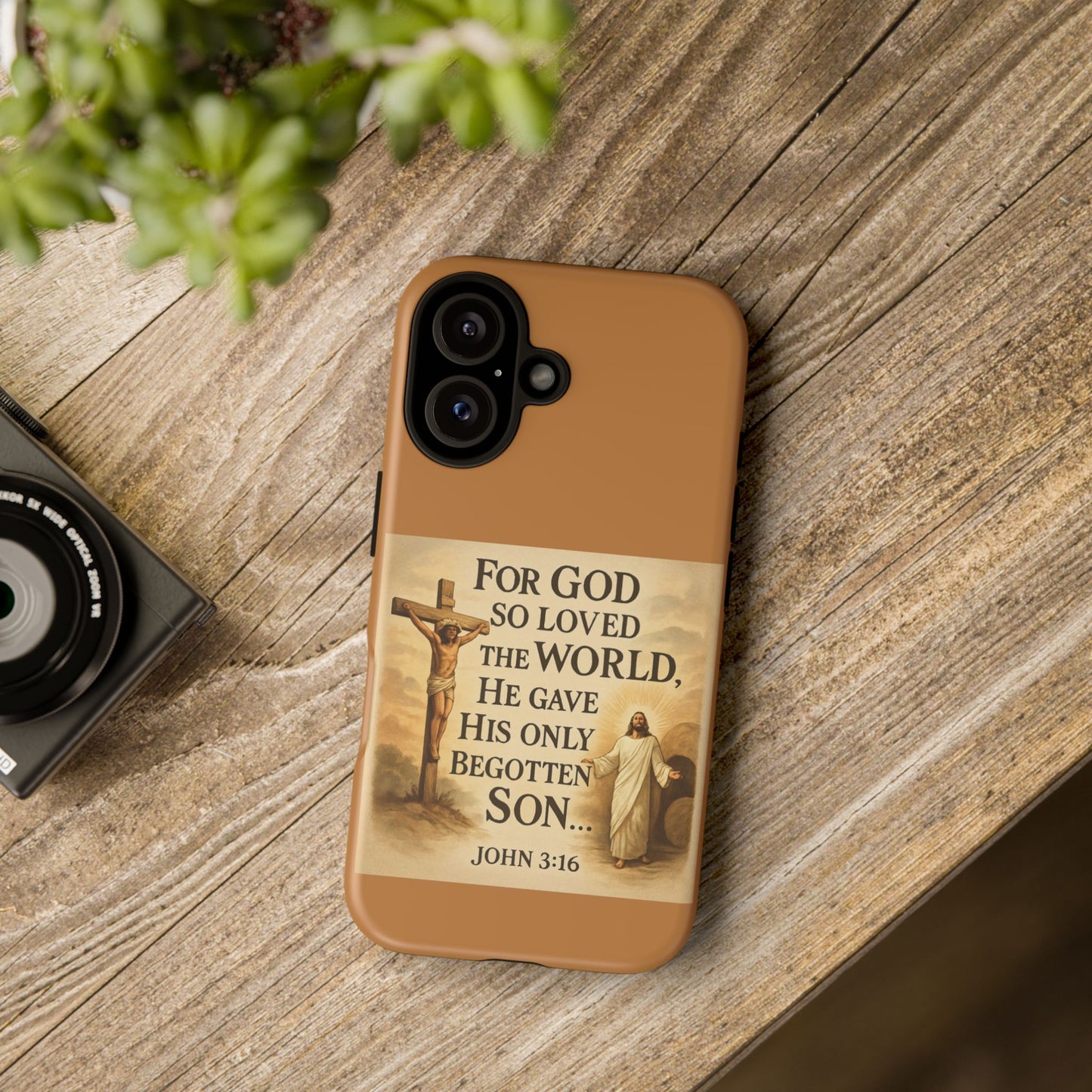 Christian John 3:16 Phone Case – 'For God So Loved the World' Tough Protective Cover