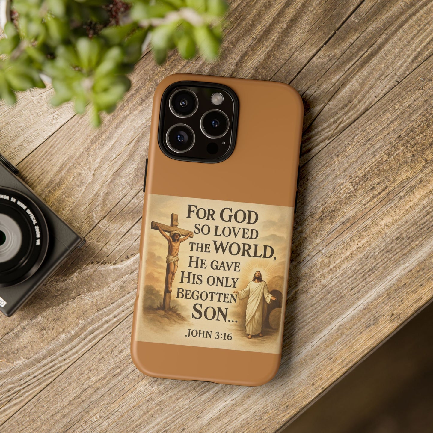 Christian John 3:16 Phone Case – 'For God So Loved the World' Tough Protective Cover