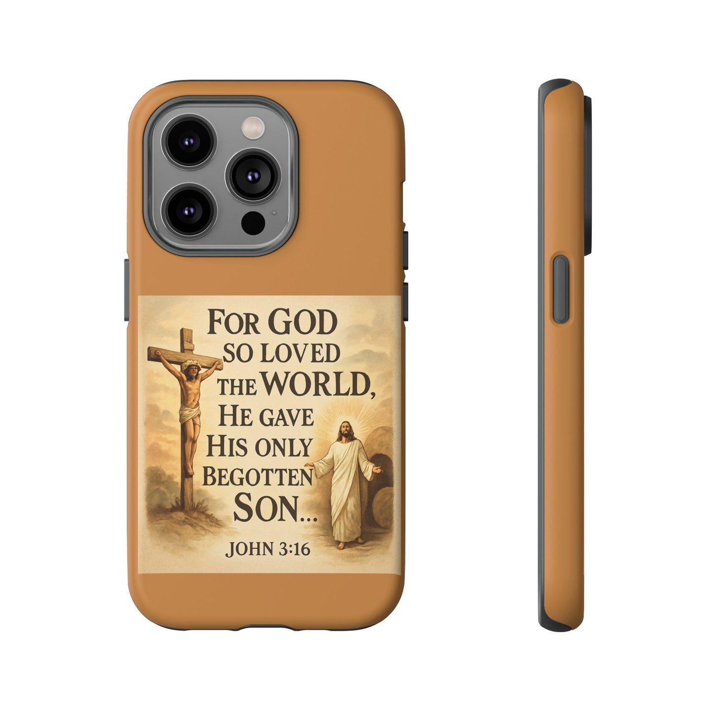Christian John 3:16 Phone Case – 'For God So Loved the World' Tough Protective Cover