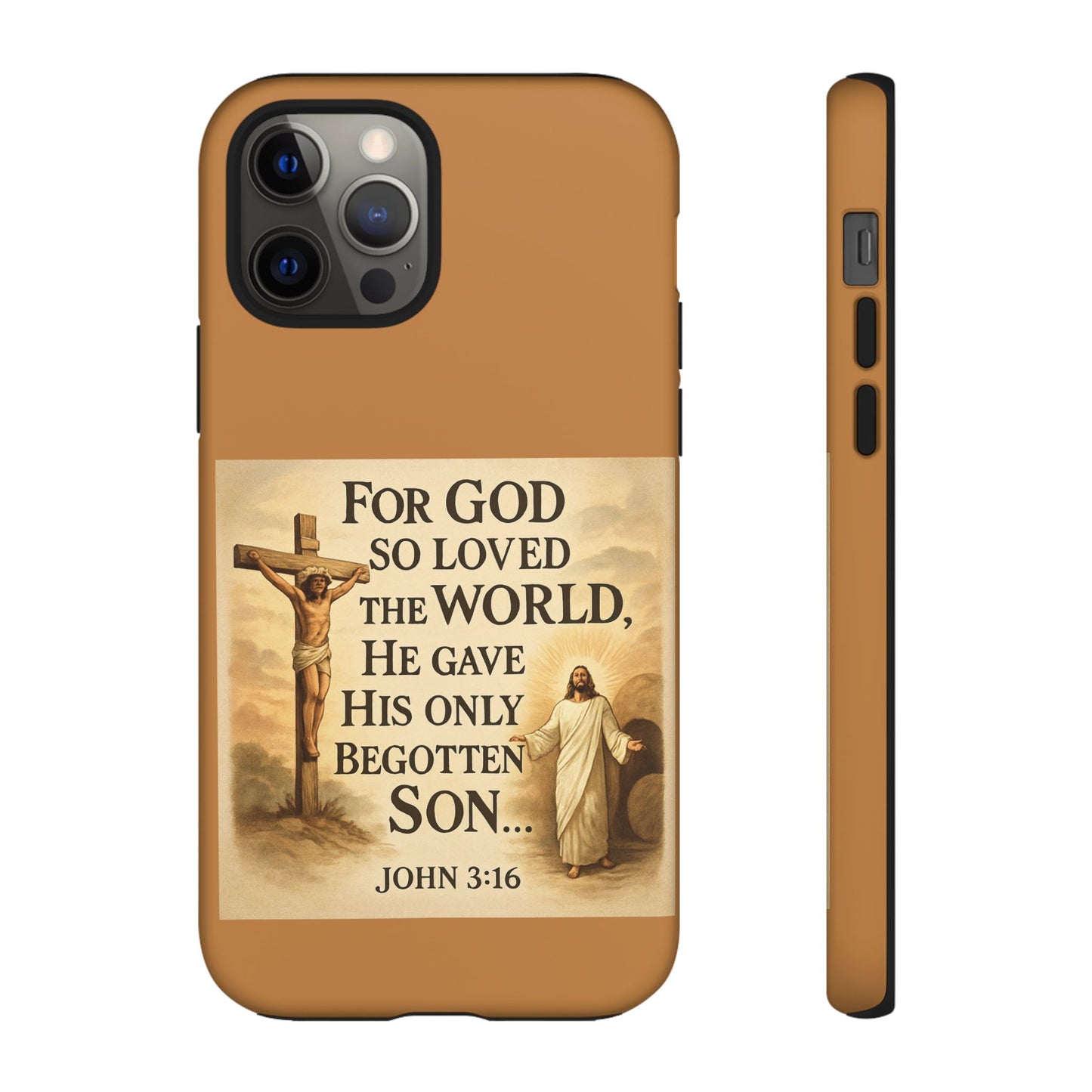 Christian John 3:16 Phone Case – 'For God So Loved the World' Tough Protective Cover