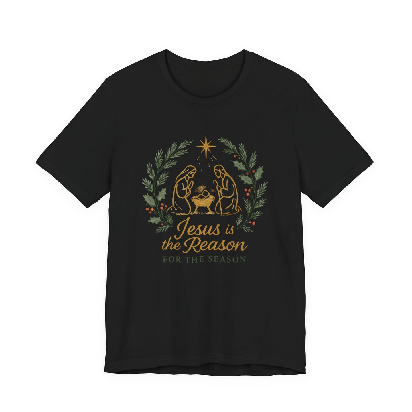 Jesus Is the Reason T-Shirt — Nativity Christmas Faith Tee