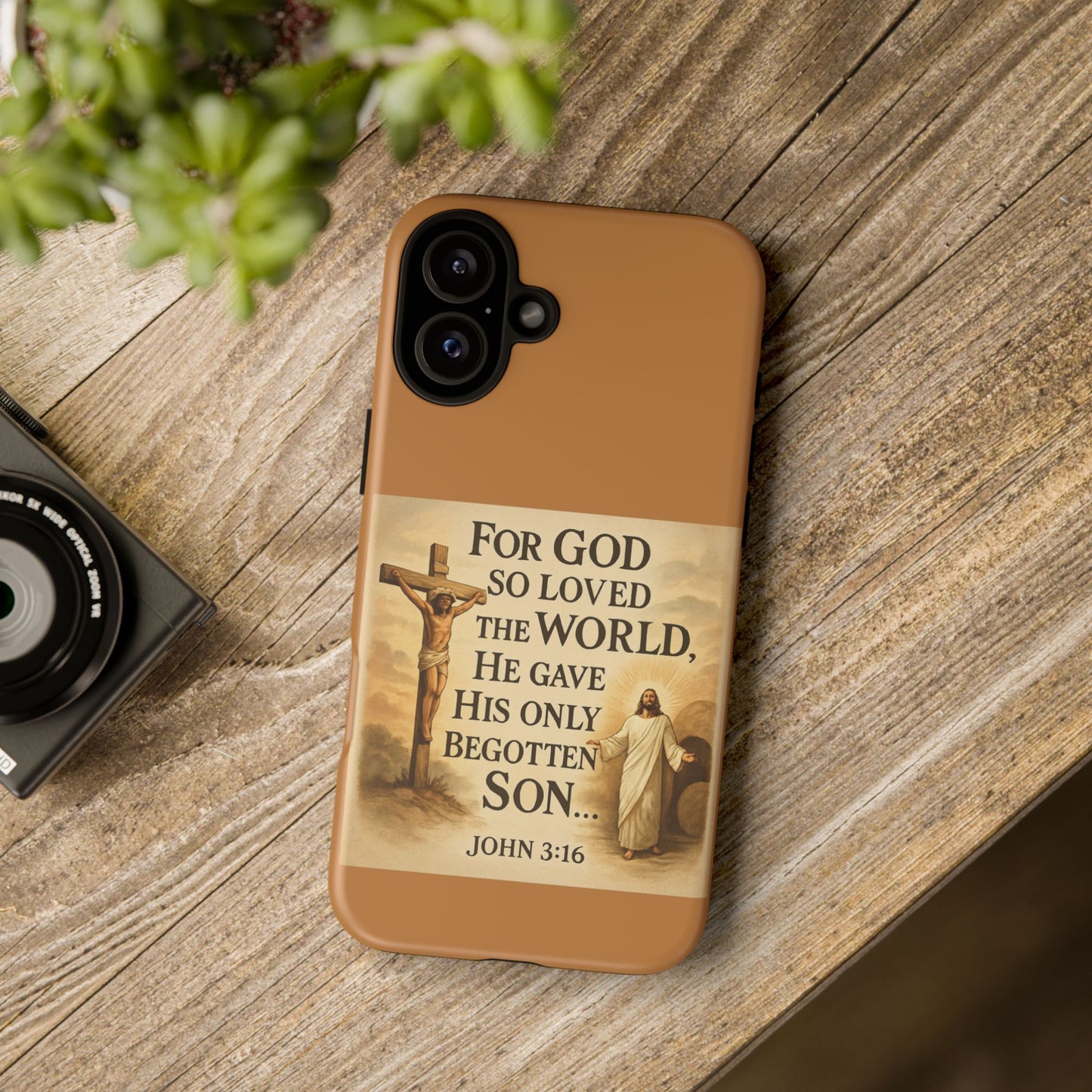 Christian John 3:16 Phone Case – 'For God So Loved the World' Tough Protective Cover