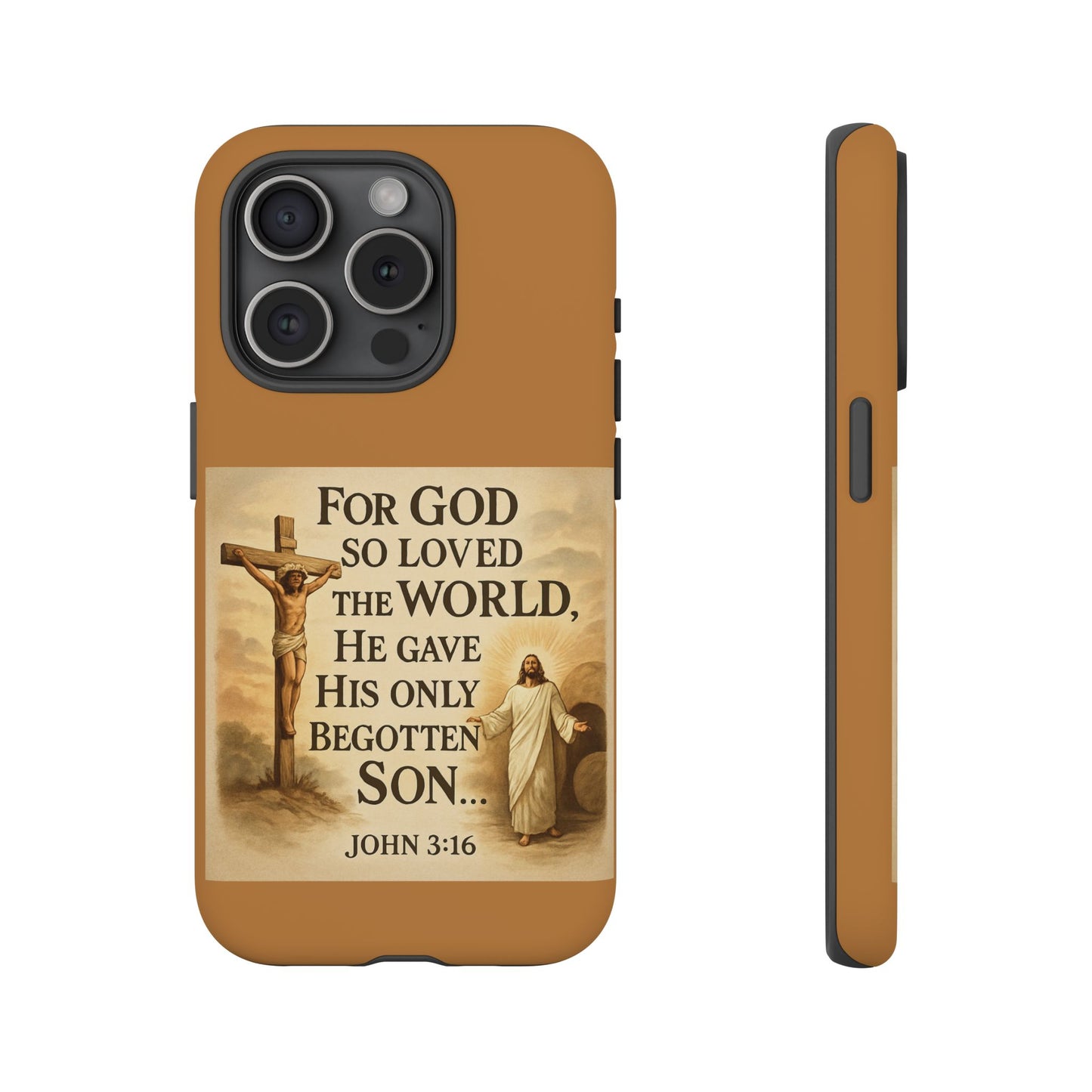 Christian John 3:16 Phone Case – 'For God So Loved the World' Tough Protective Cover
