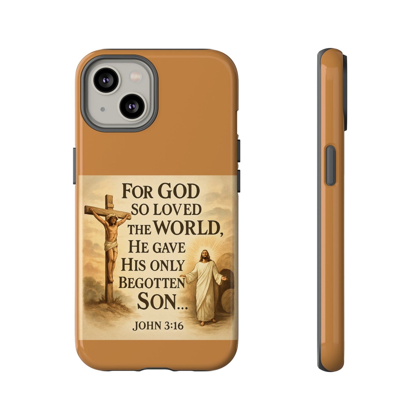 Christian John 3:16 Phone Case – 'For God So Loved the World' Tough Protective Cover