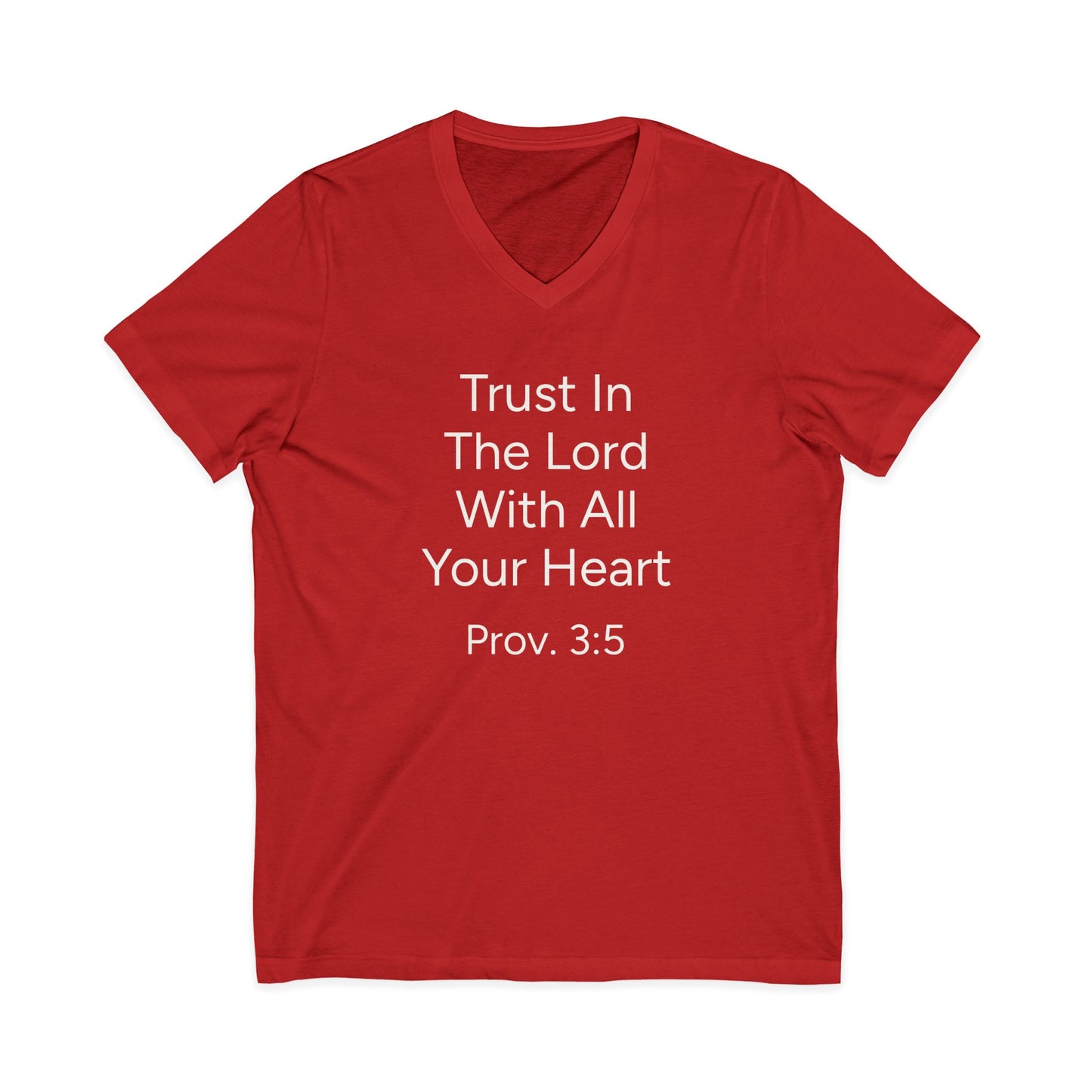 Christian Inspirational V-Neck Tee - Trust In The Lord