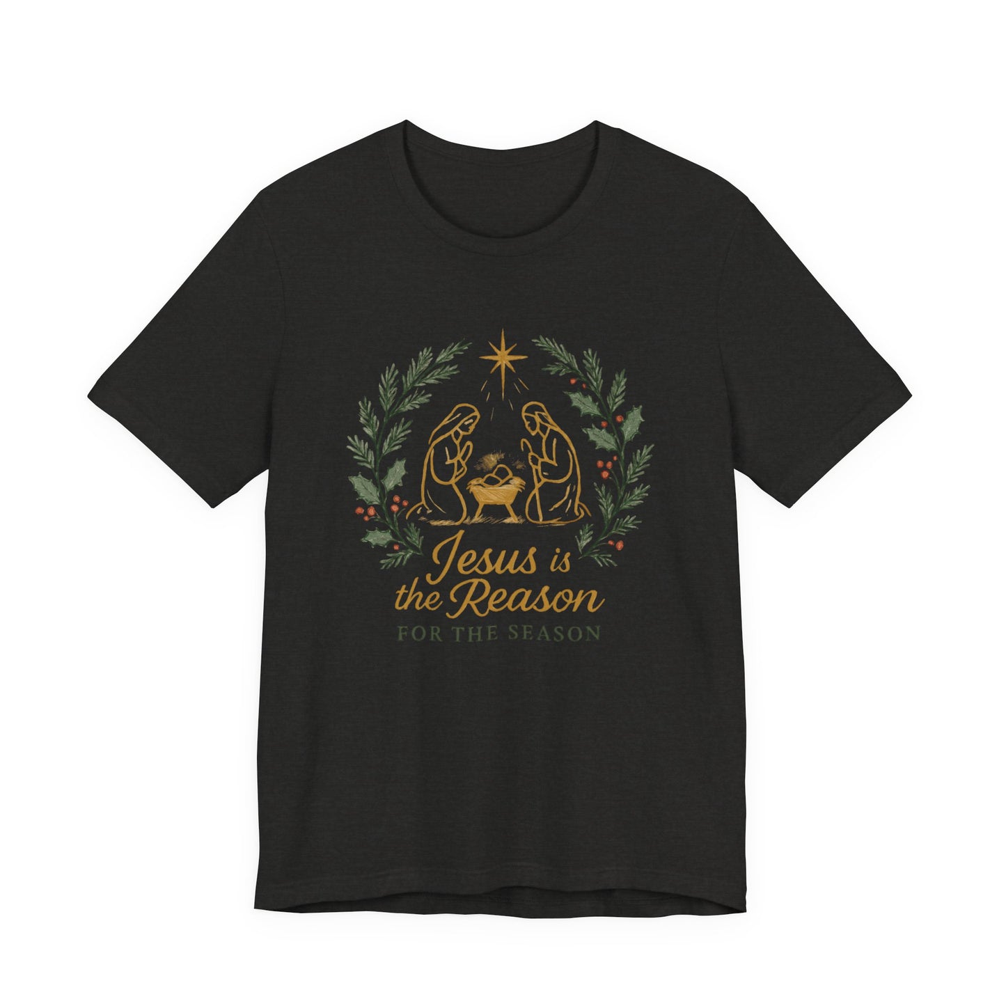 Jesus Is the Reason T-Shirt — Nativity Christmas Faith Tee