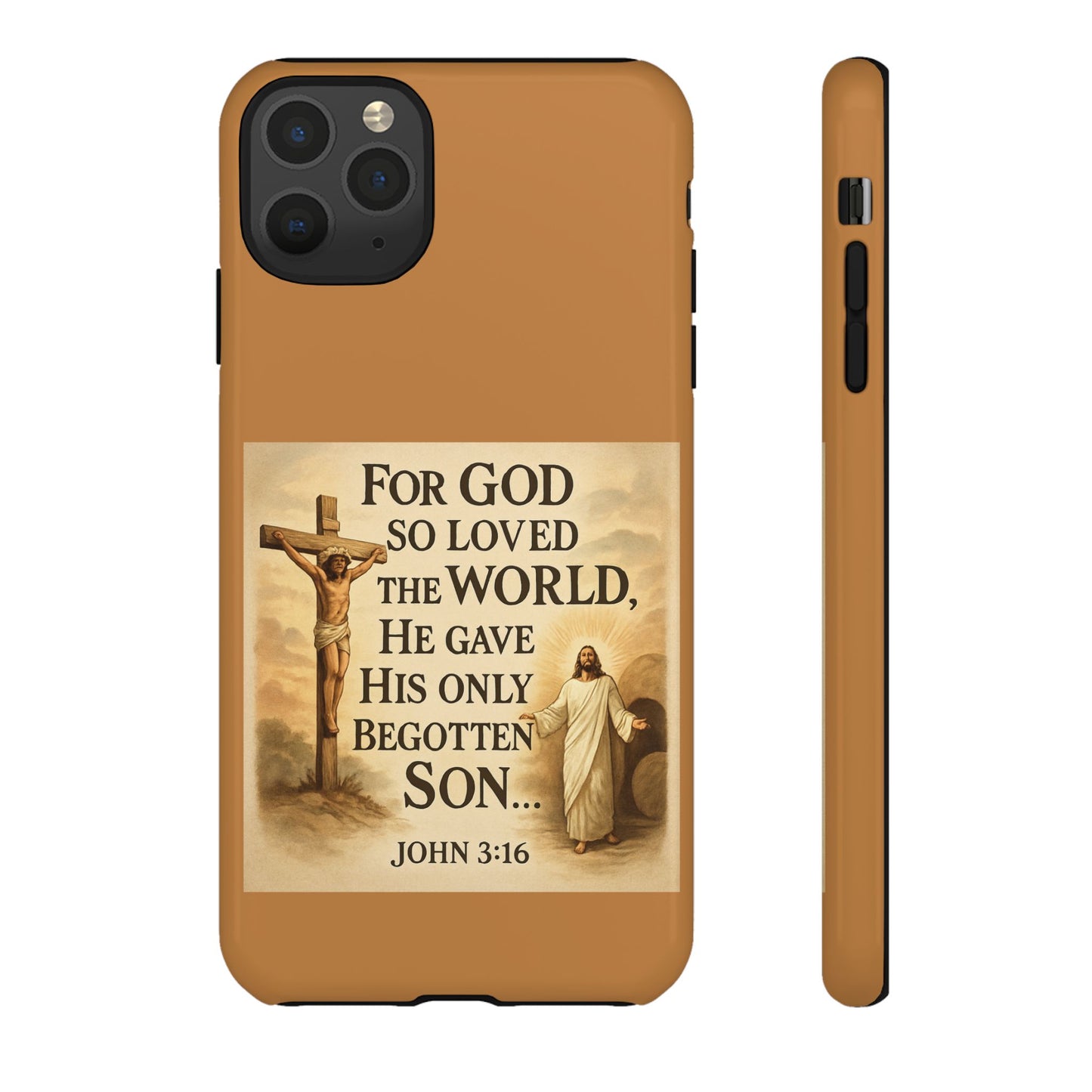 Christian John 3:16 Phone Case – 'For God So Loved the World' Tough Protective Cover