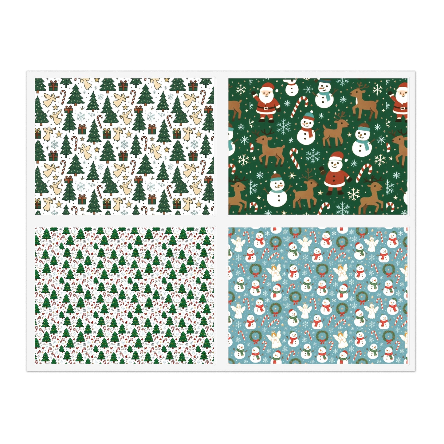 Holographic Holiday Sticker Sheets — 10-Pack Christmas Window Decals