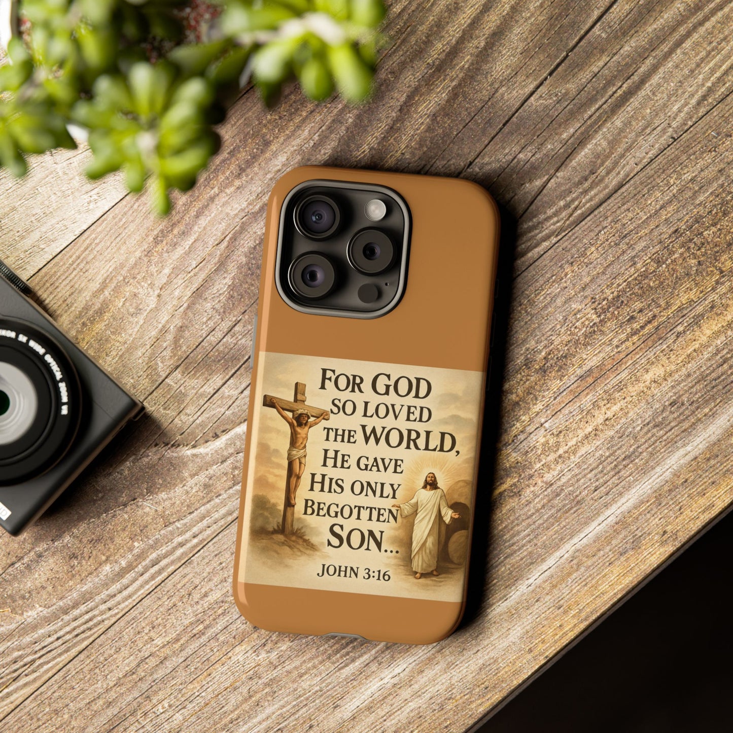 Christian John 3:16 Phone Case – 'For God So Loved the World' Tough Protective Cover