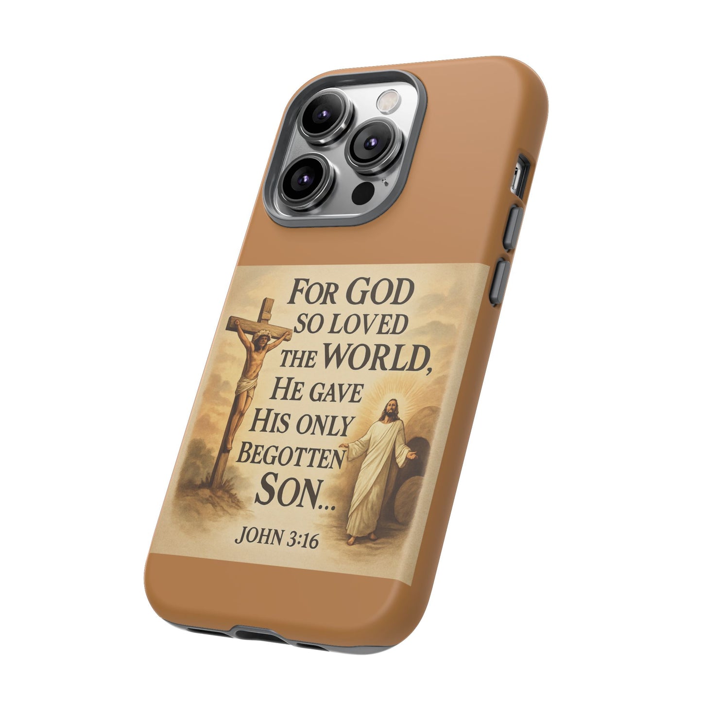 Christian John 3:16 Phone Case – 'For God So Loved the World' Tough Protective Cover