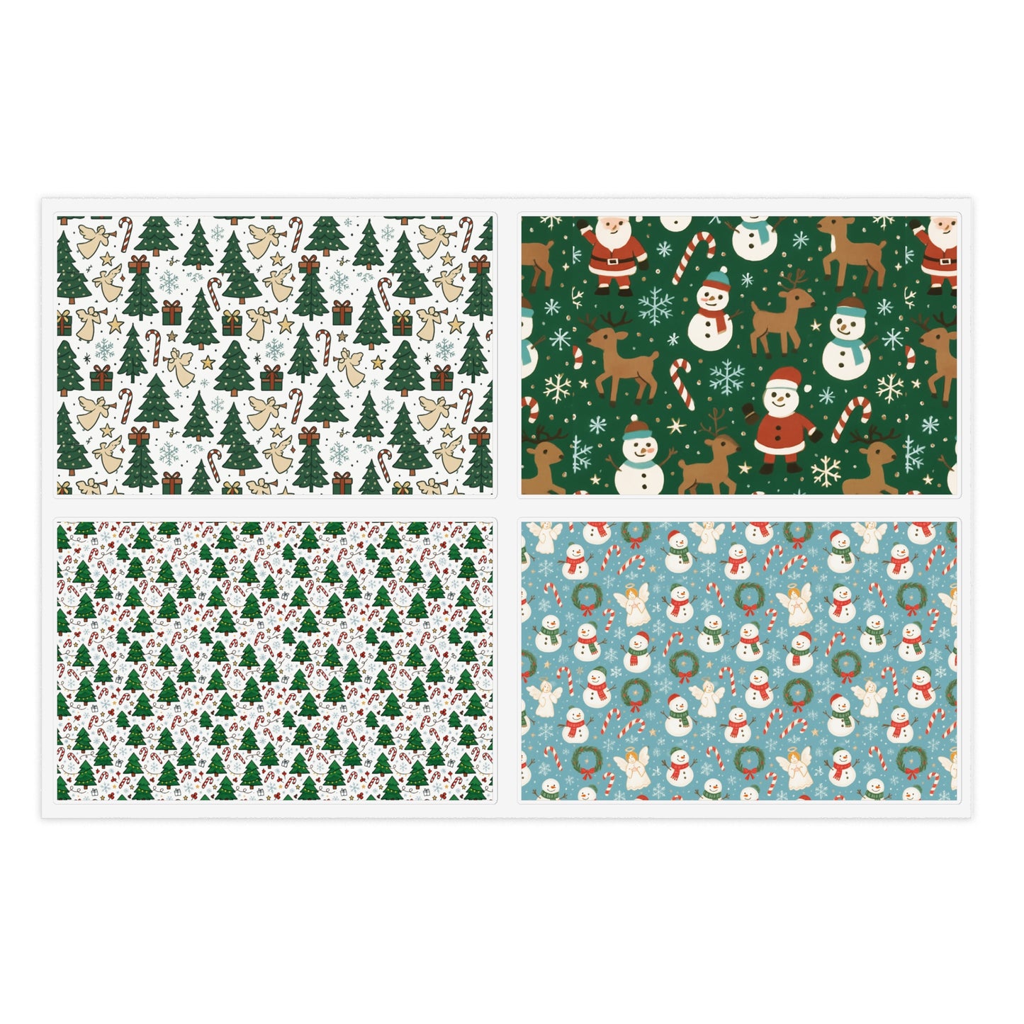 Holographic Holiday Sticker Sheets — 10-Pack Christmas Window Decals