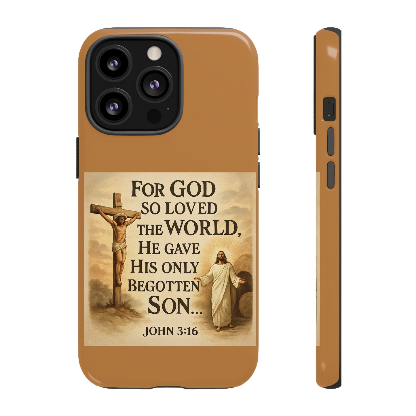 Christian John 3:16 Phone Case – 'For God So Loved the World' Tough Protective Cover