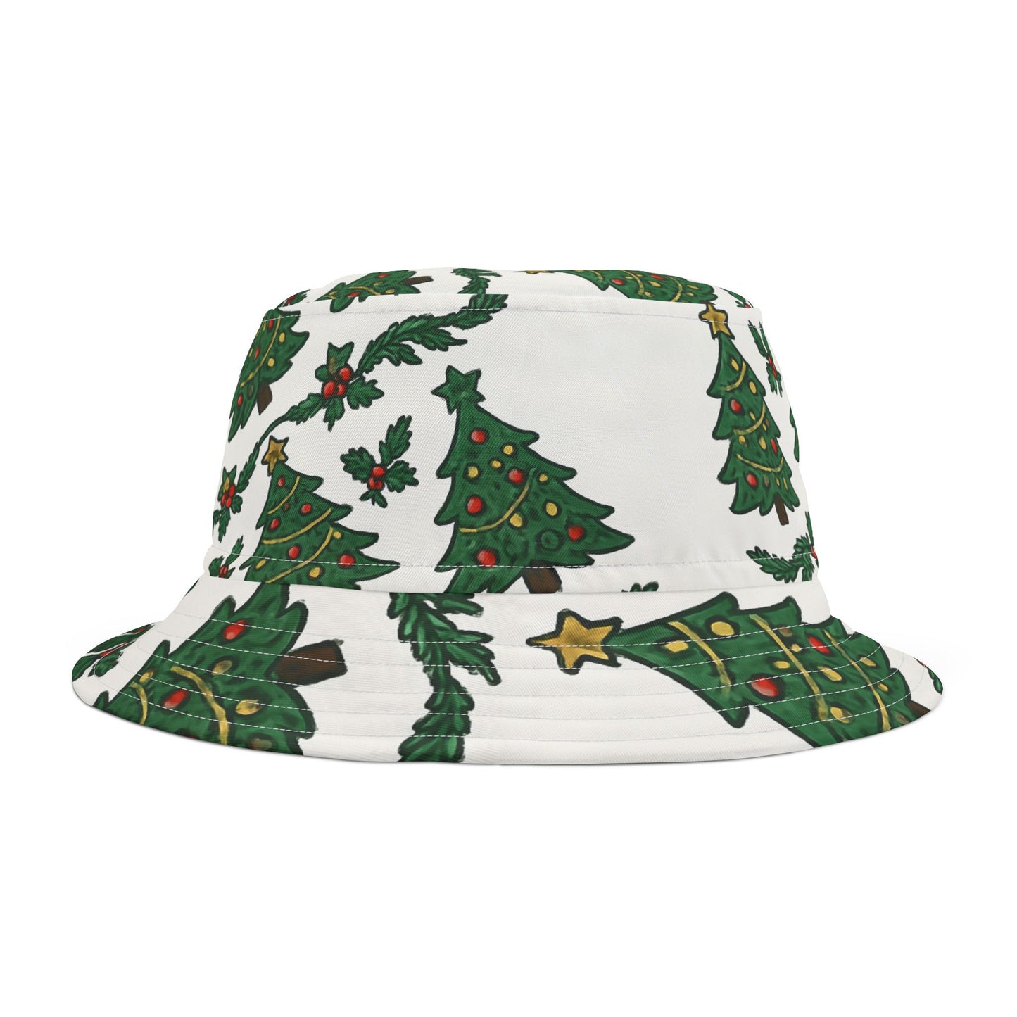 Christmas Tree Pattern Bucket Hat