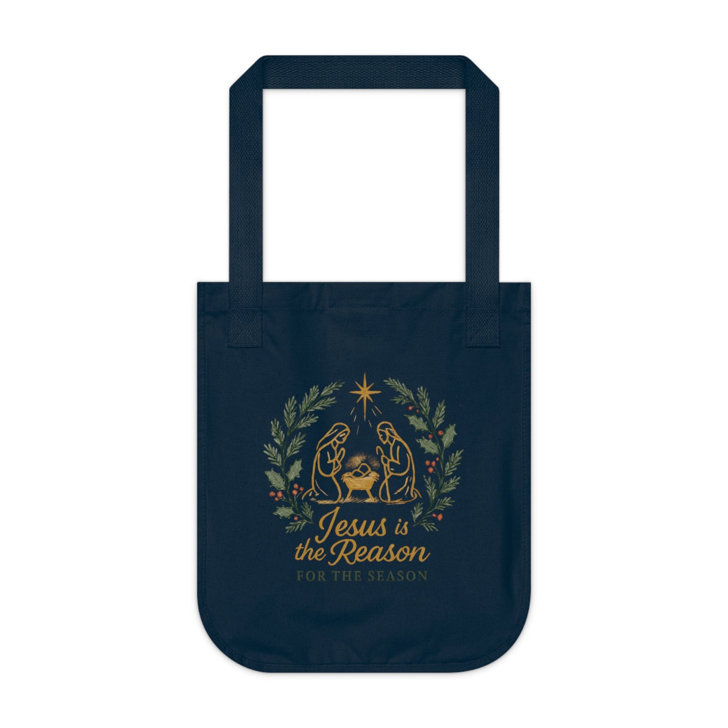 Jesus Is The Reason Nativity Christmas Tote Bag