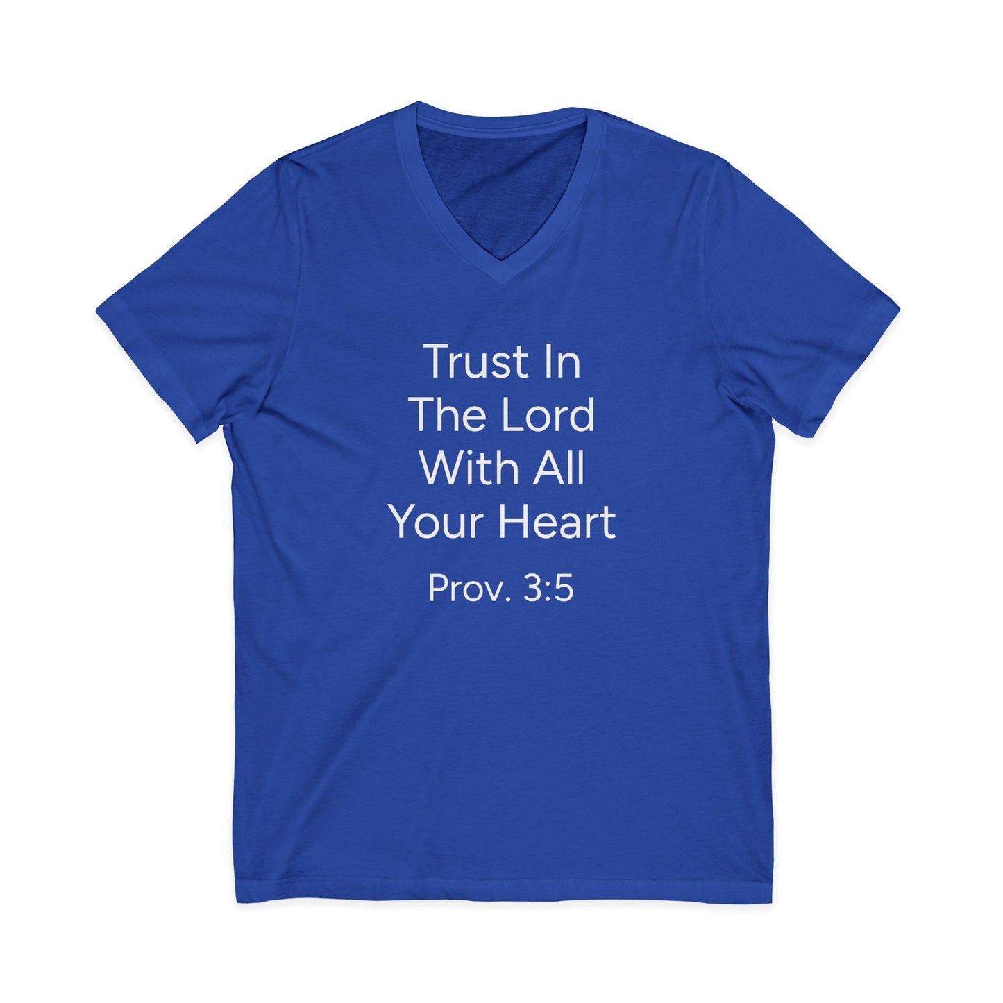 Christian Inspirational V-Neck Tee - Trust In The Lord