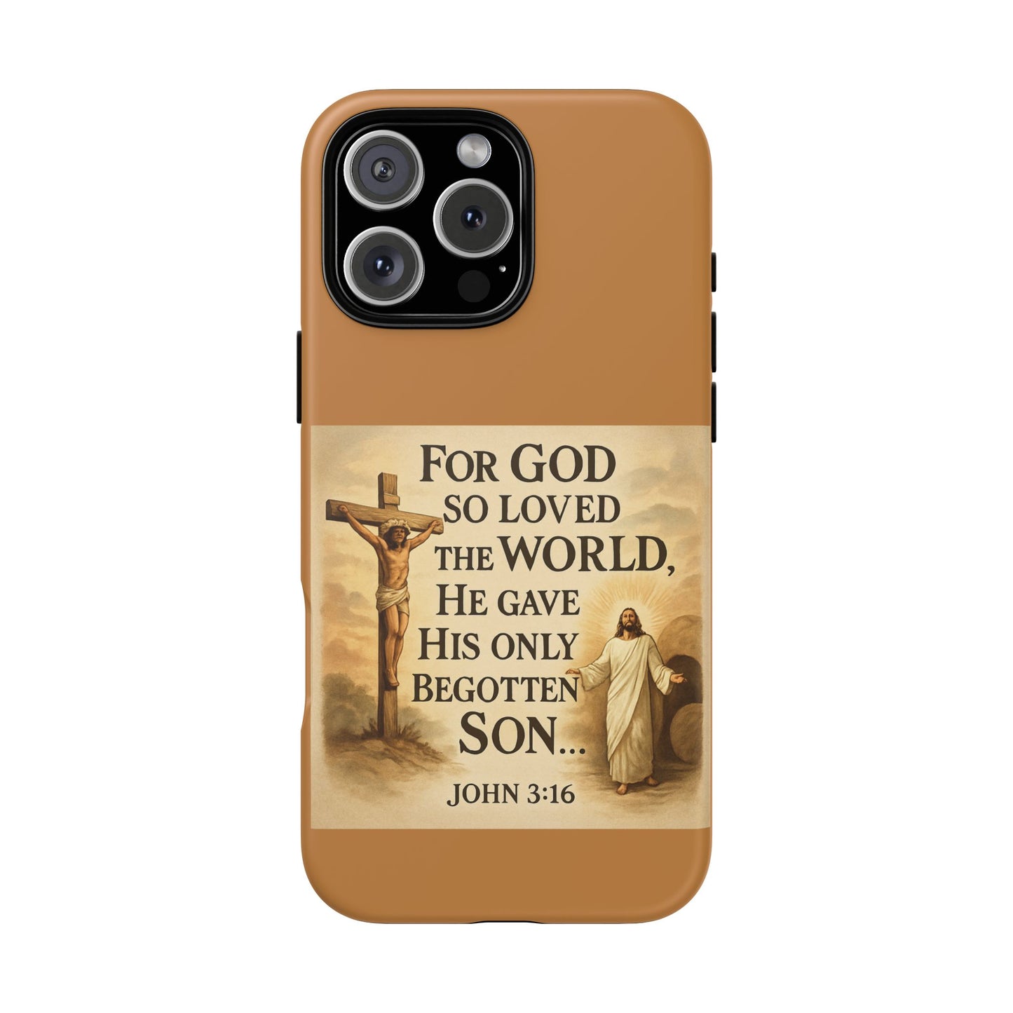 Christian John 3:16 Phone Case – 'For God So Loved the World' Tough Protective Cover