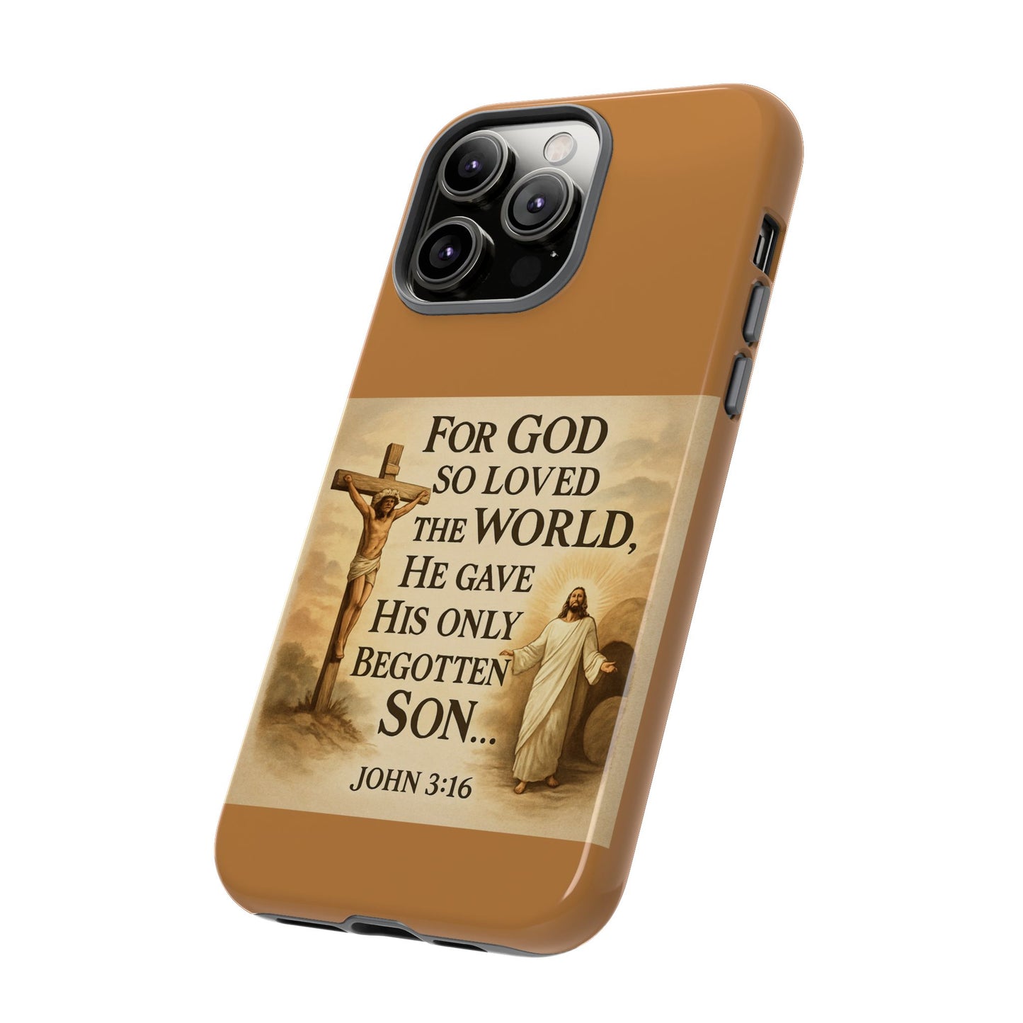 Christian John 3:16 Phone Case – 'For God So Loved the World' Tough Protective Cover