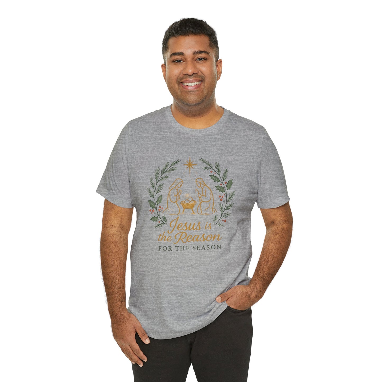 Jesus Is the Reason T-Shirt — Nativity Christmas Faith Tee