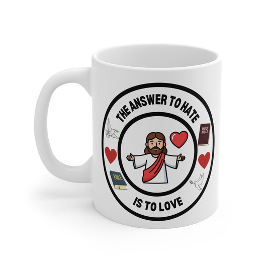 Christian Love 11oz Mug with Jesus and Peace Design