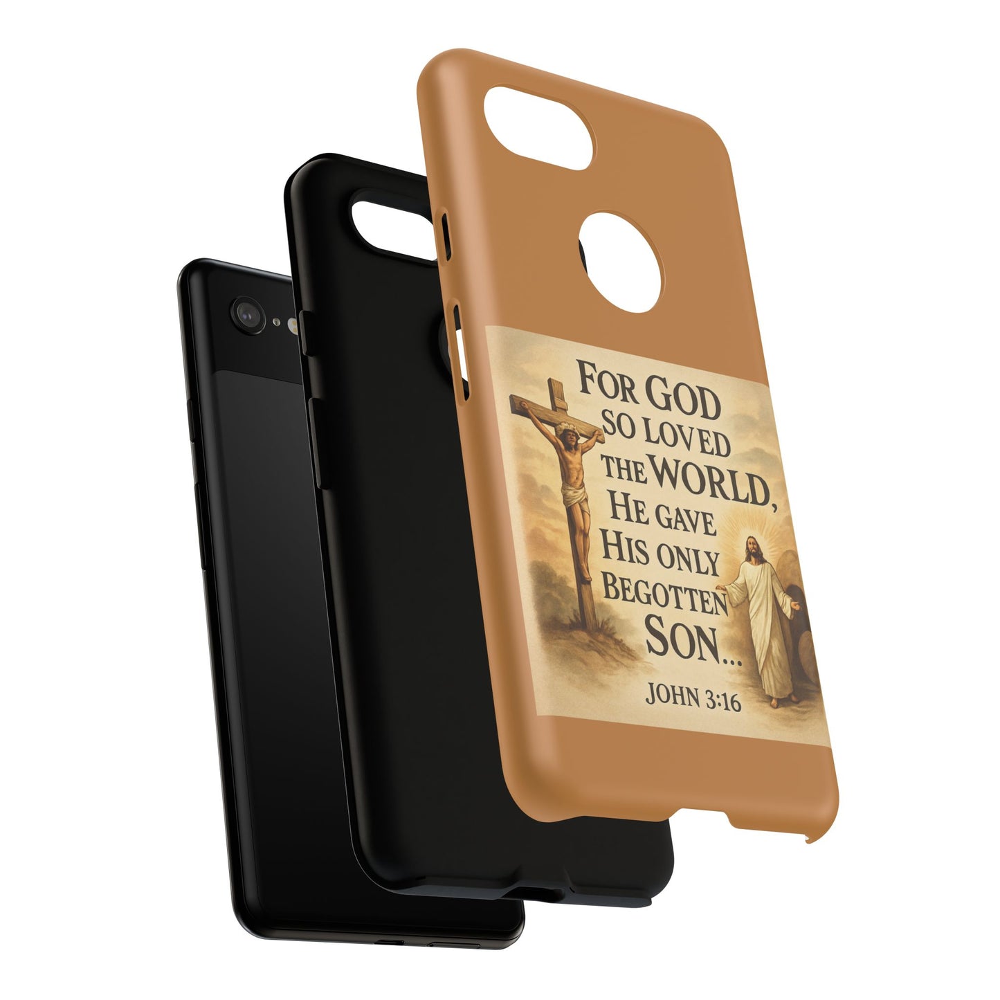 Christian John 3:16 Phone Case – 'For God So Loved the World' Tough Protective Cover