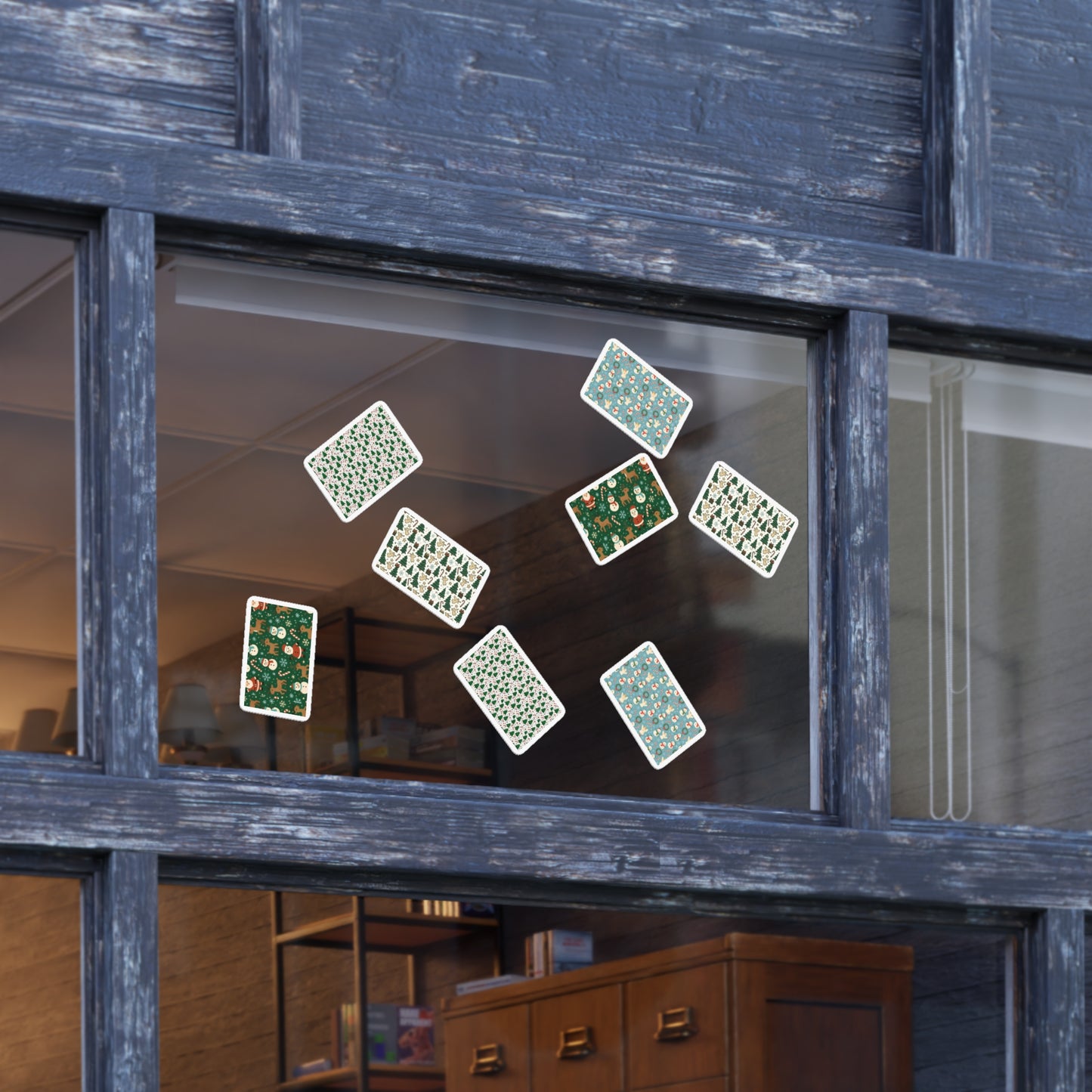 Holographic Holiday Sticker Sheets — 10-Pack Christmas Window Decals