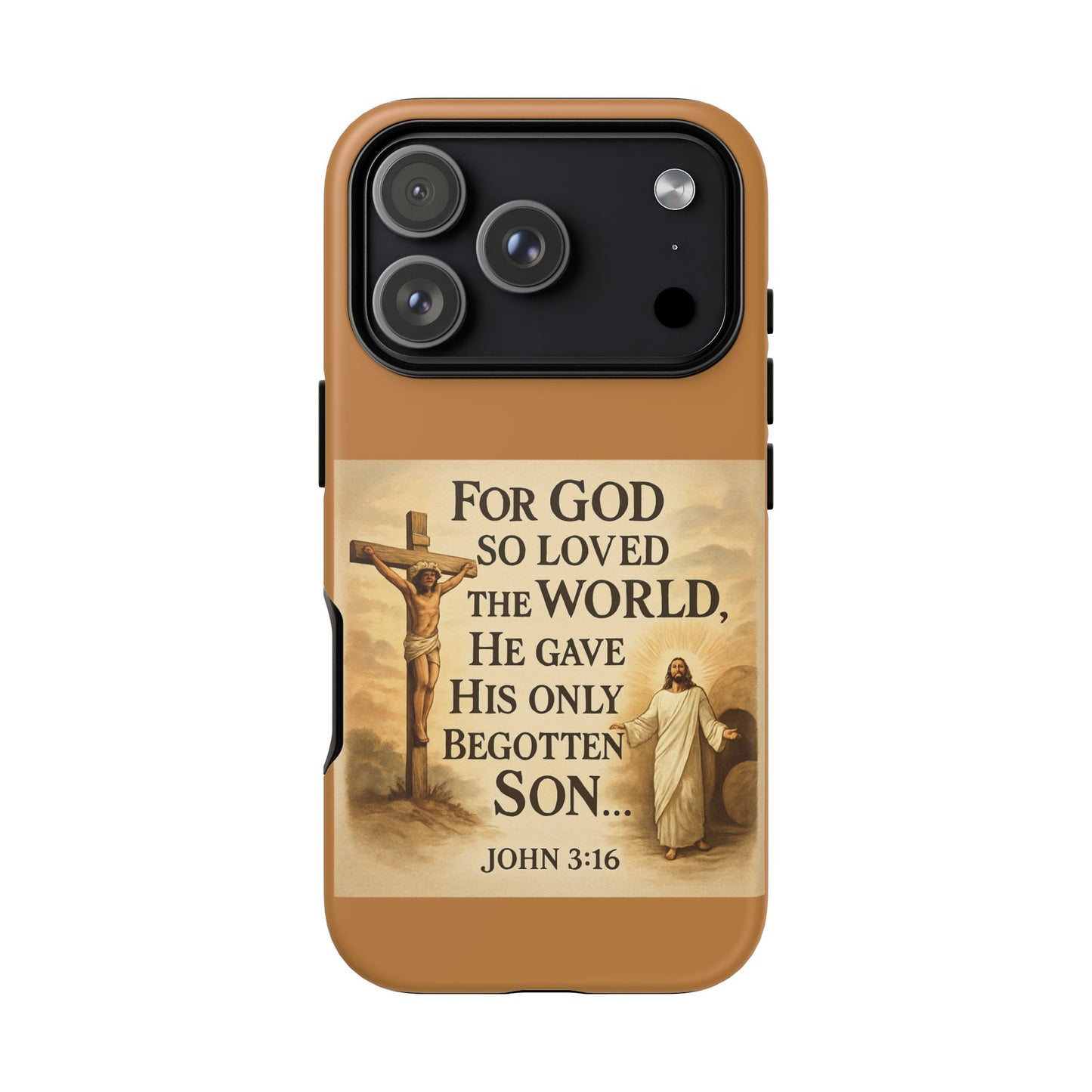 Christian John 3:16 Phone Case – 'For God So Loved the World' Tough Protective Cover