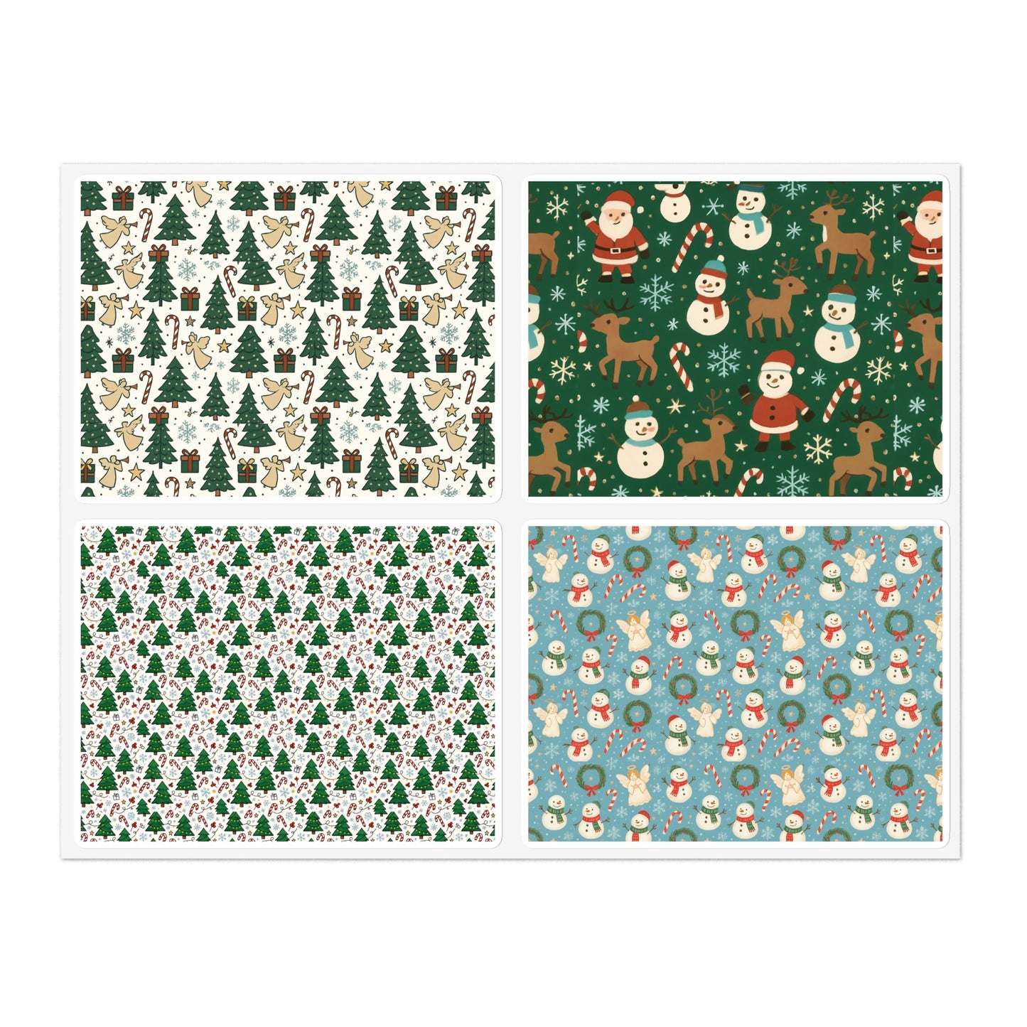 Holographic Holiday Sticker Sheets — 10-Pack Christmas Window Decals