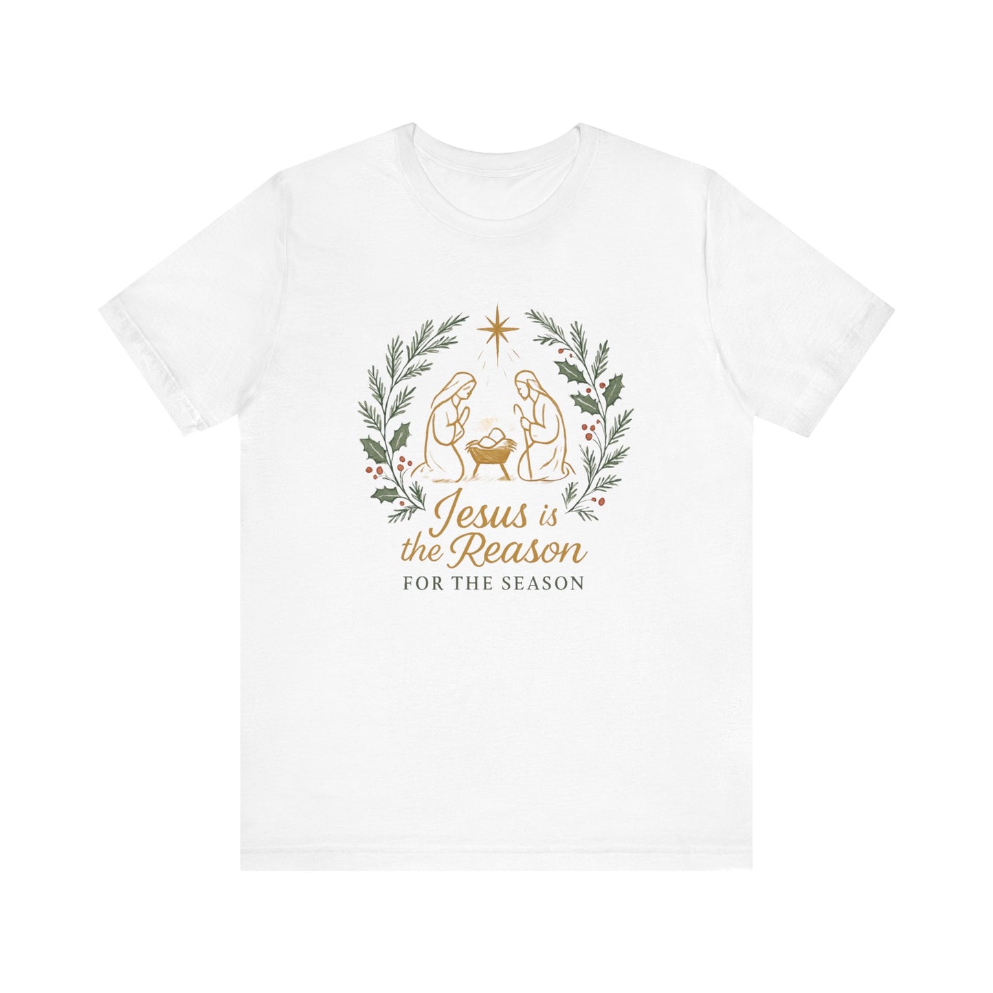 Jesus Is the Reason T-Shirt — Nativity Christmas Faith Tee