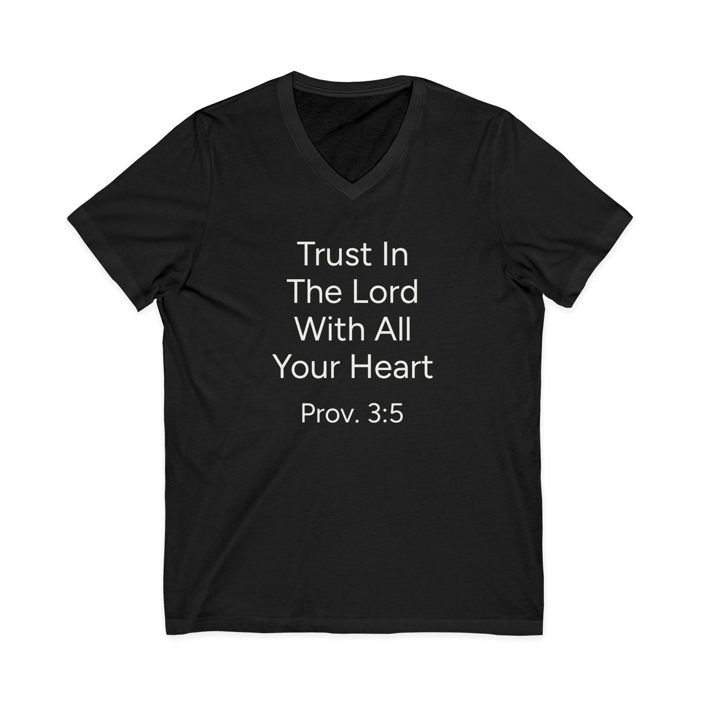 Christian Inspirational V-Neck Tee - Trust In The Lord
