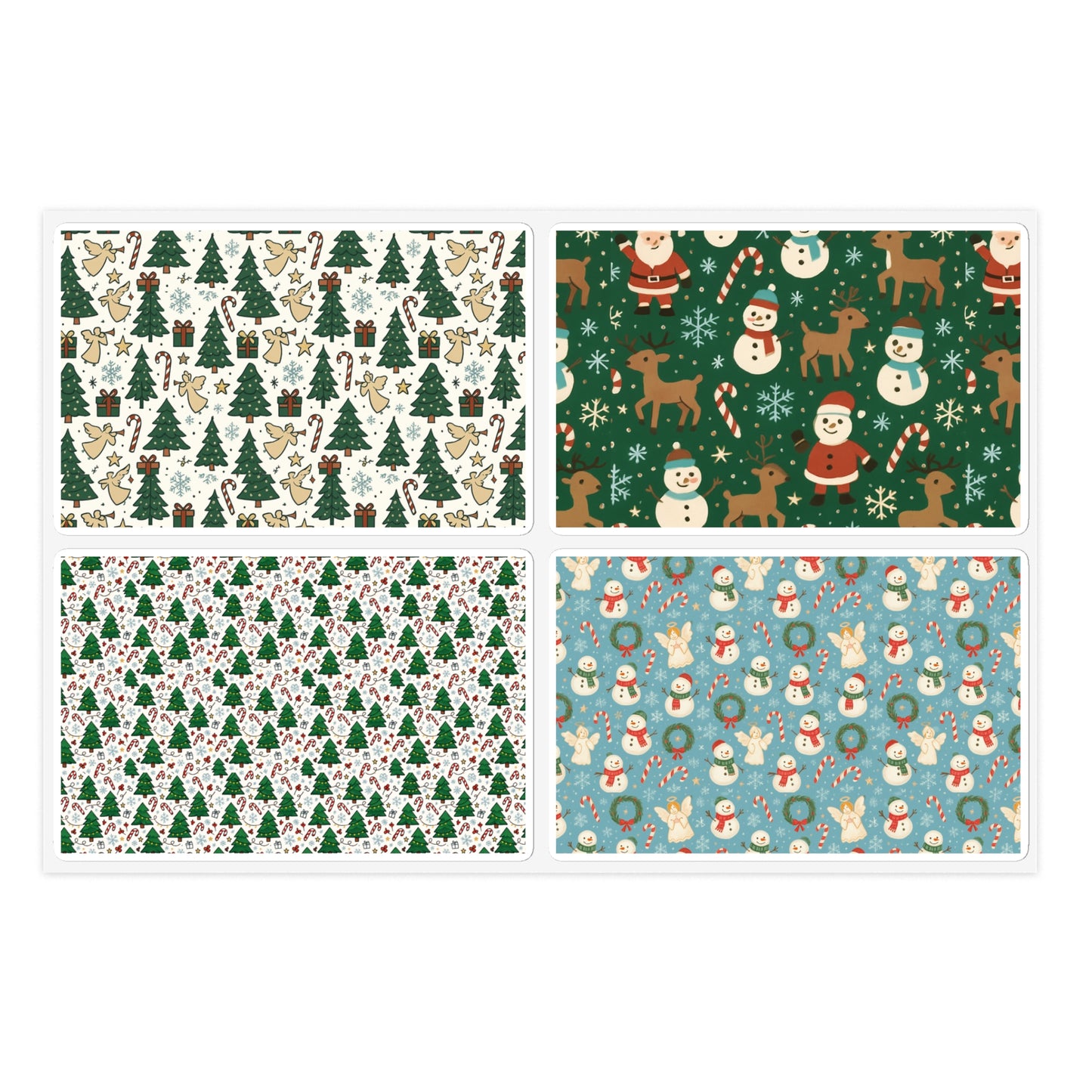 Holographic Holiday Sticker Sheets — 10-Pack Christmas Window Decals