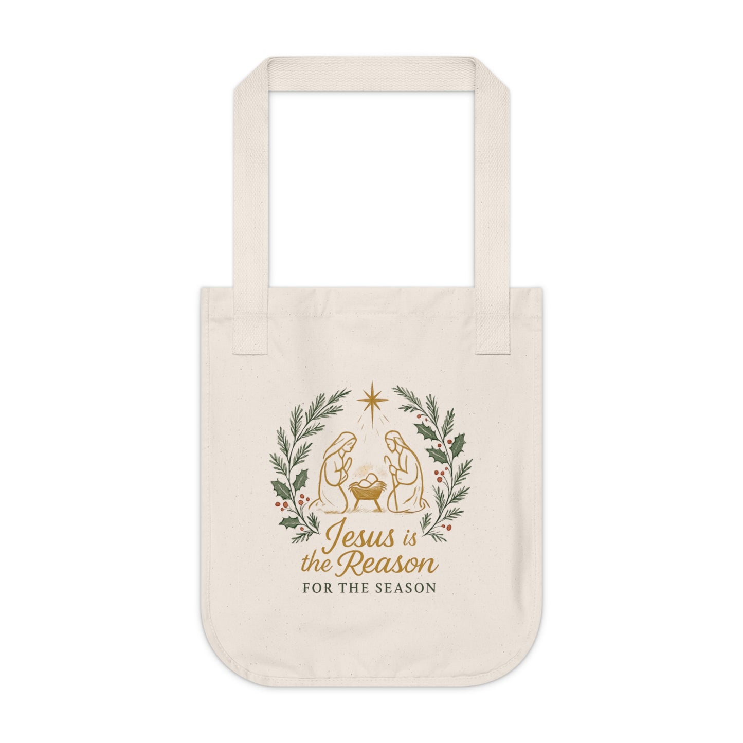 Jesus Is The Reason Nativity Christmas Tote Bag