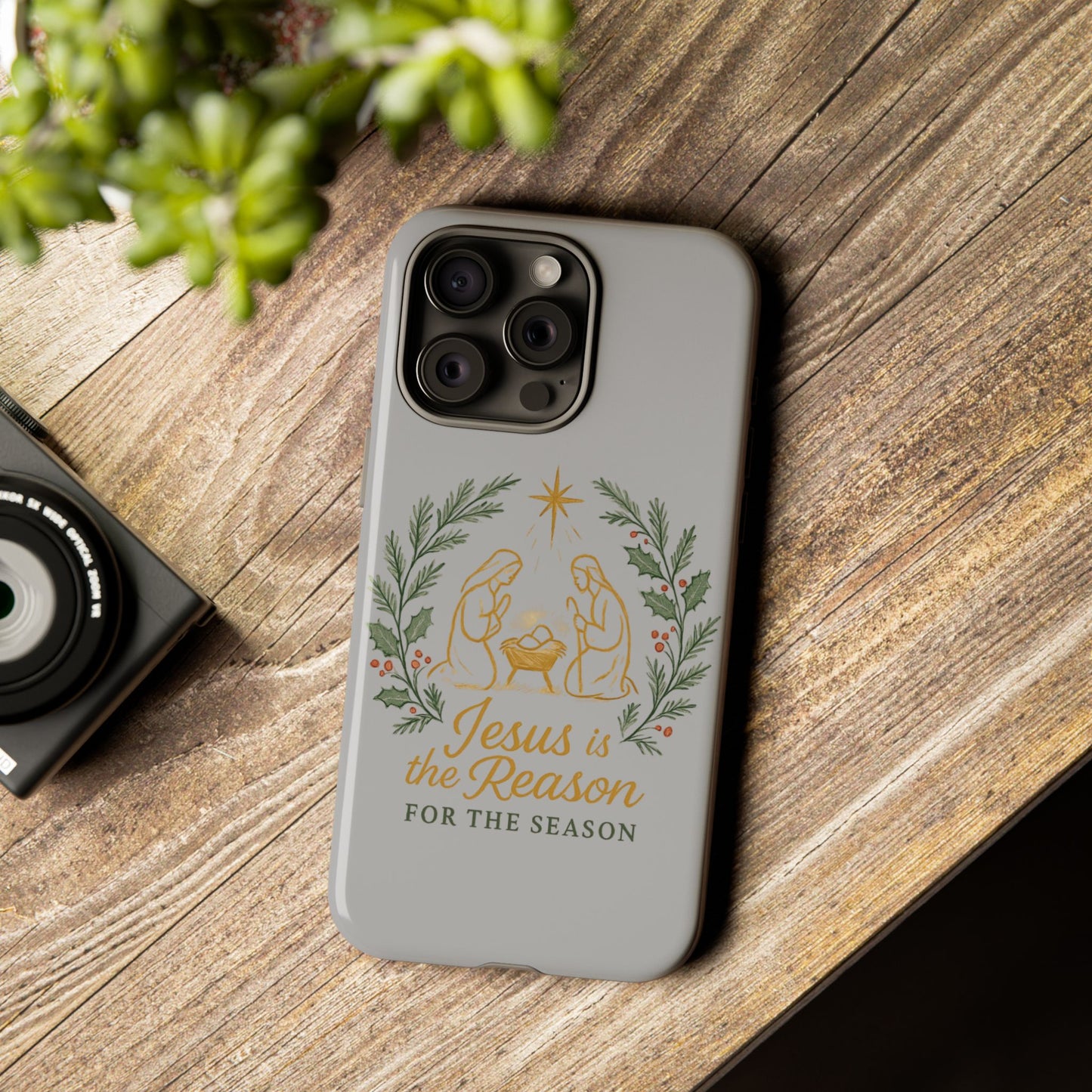 Jesus Is the Reason Phone Case — Nativity Christian Christmas Phone Cover